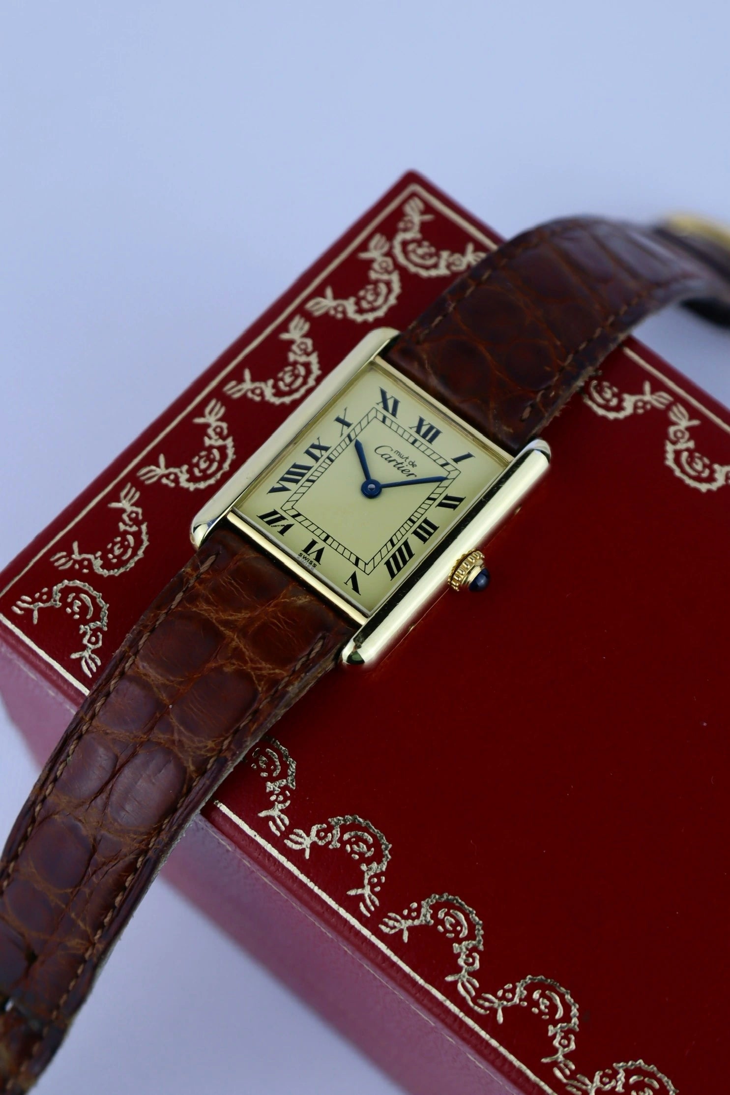 1989 Must de Cartier Tank Vermeil 59005 Full Set