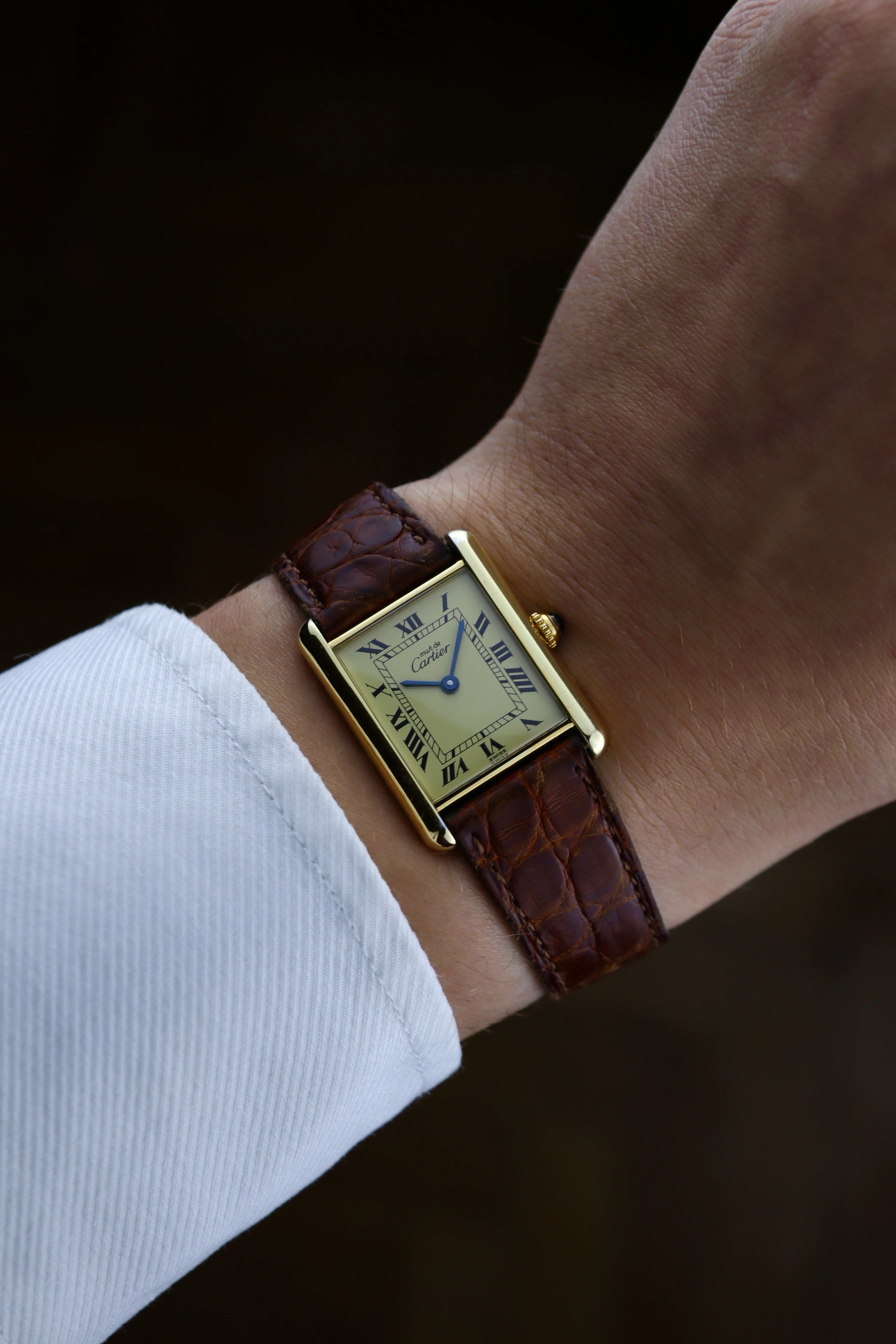 1989 Must de Cartier Tank Vermeil 59005 Full Set