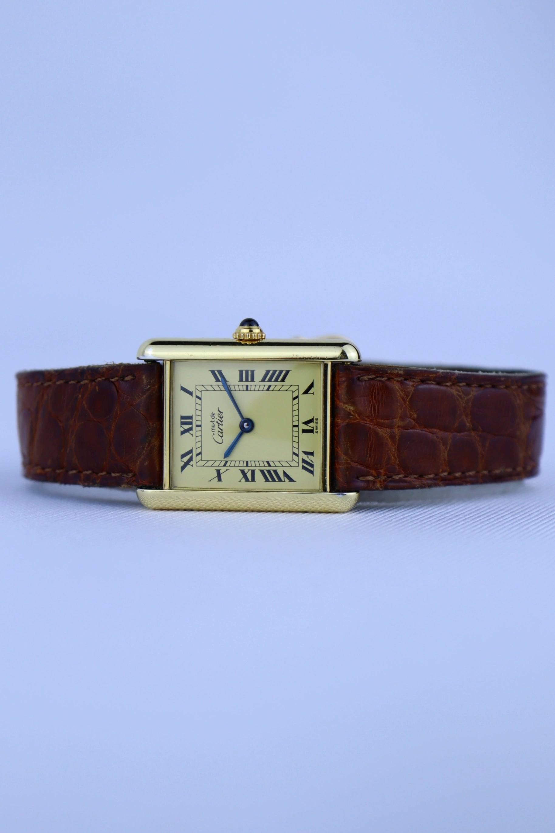 1989 Must de Cartier Tank Vermeil 59005 Full Set