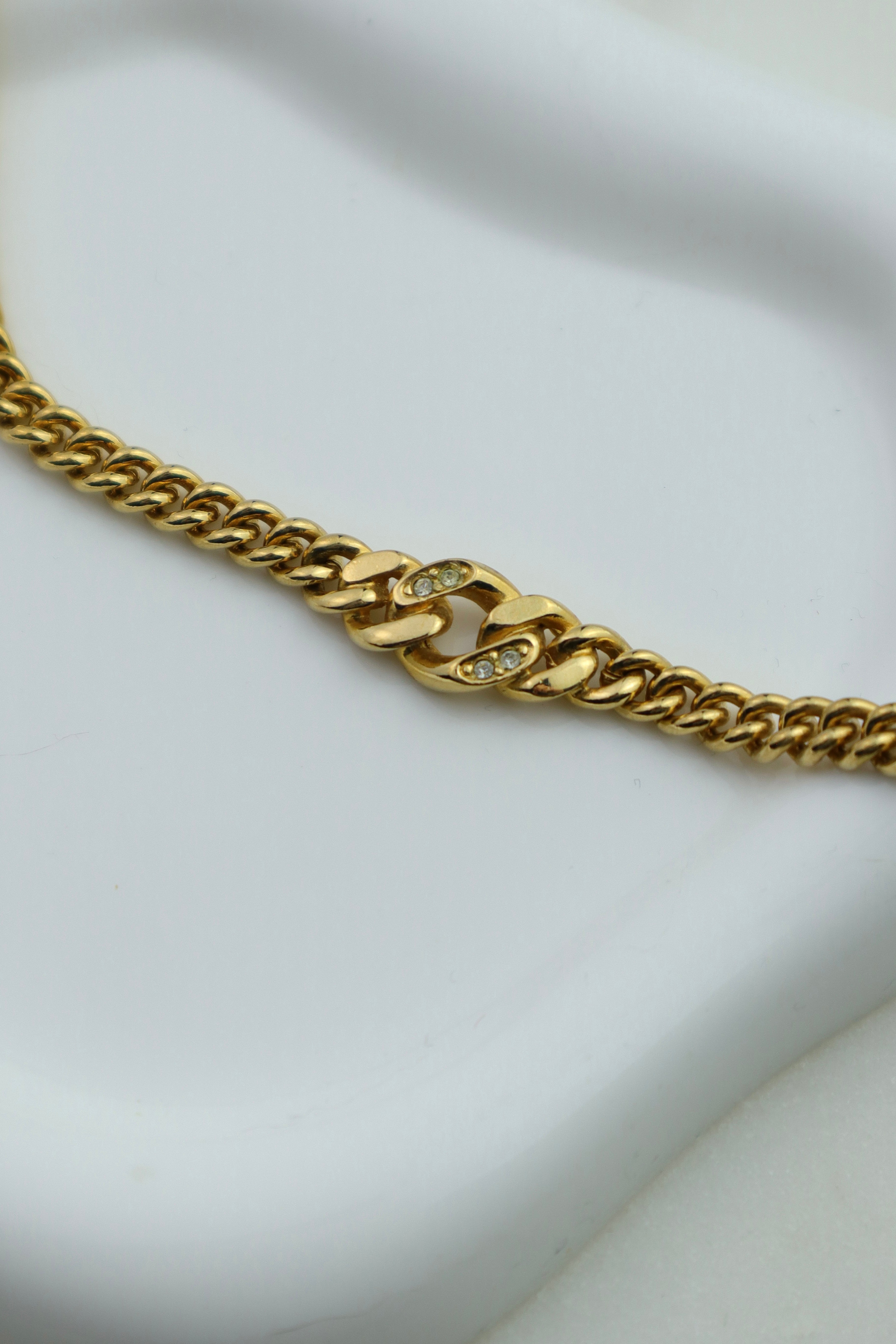 Christian Dior - pozłacany naszyjnik „Classic Chain”