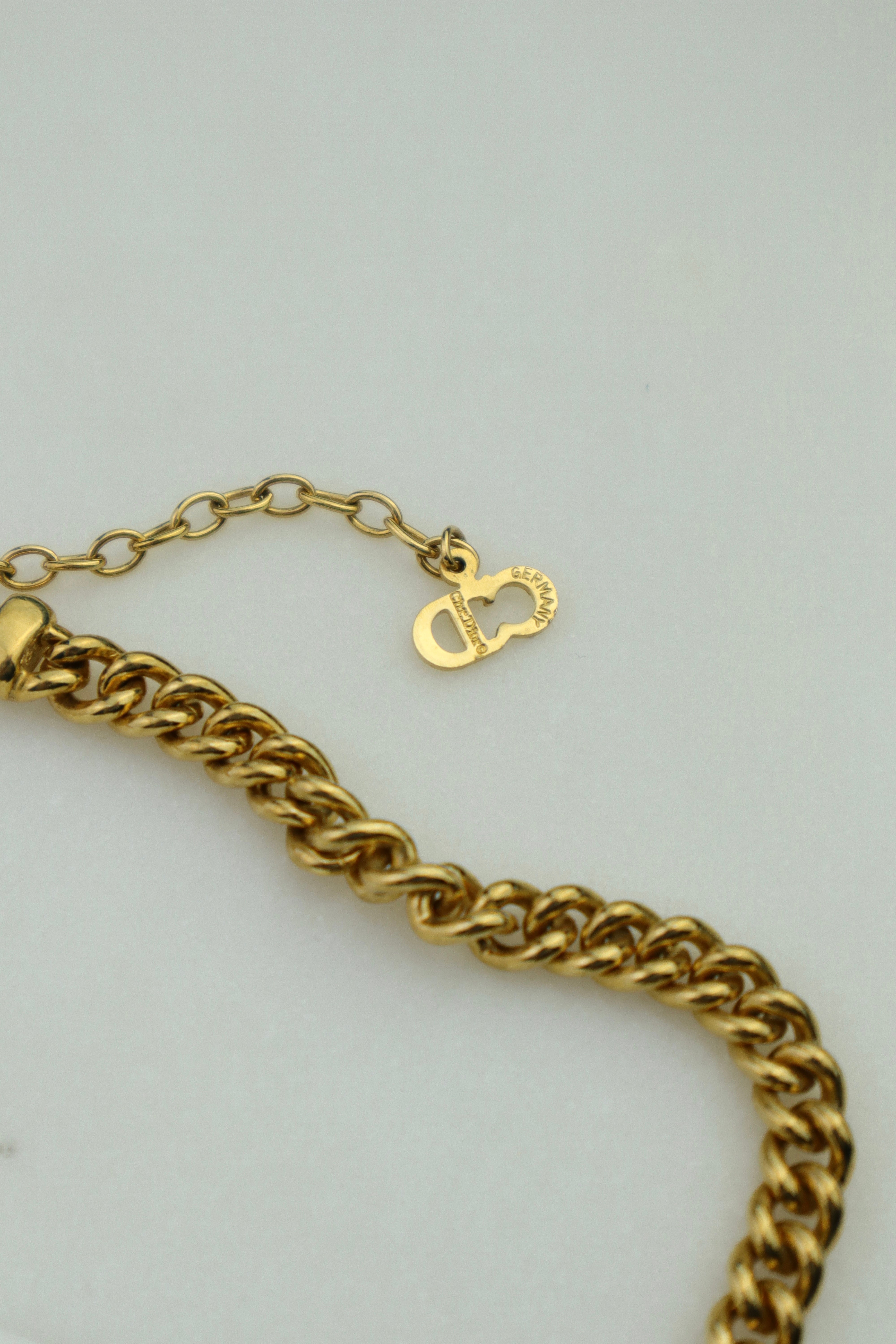 Christian Dior - pozłacany naszyjnik „Classic Chain”