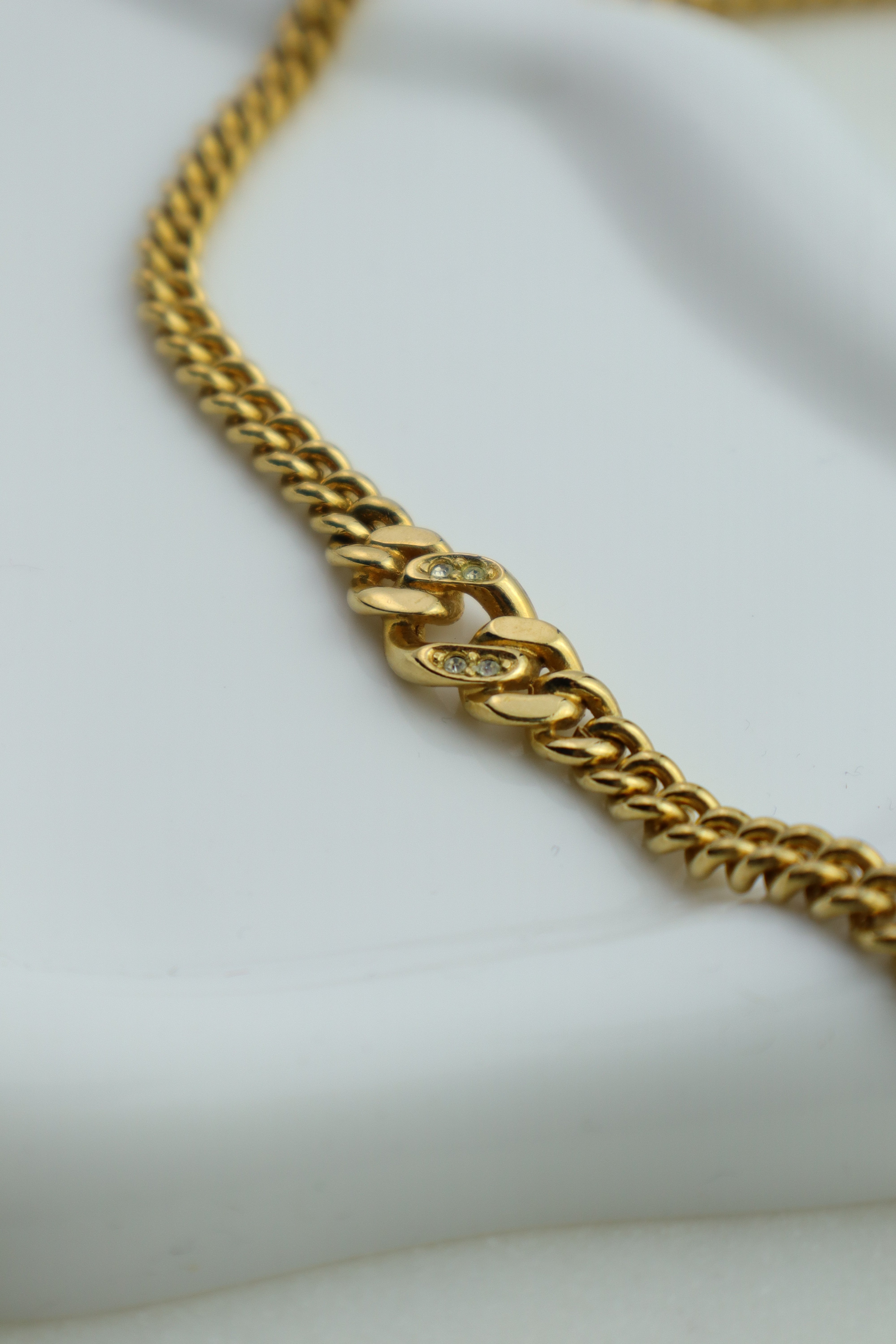 Christian Dior - pozłacany naszyjnik „Classic Chain”