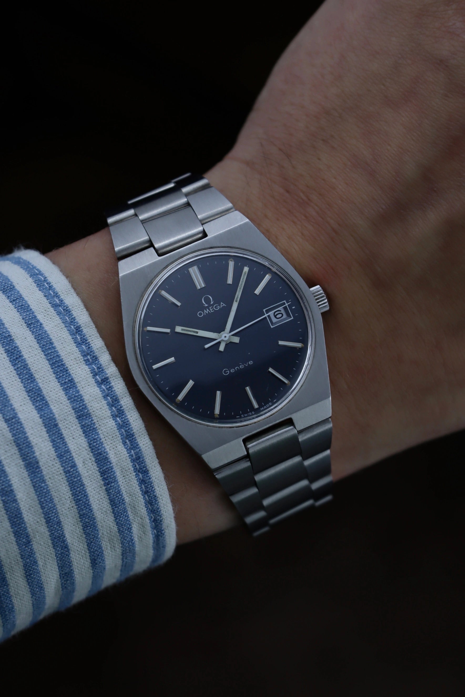 1972 Omega Geneve Blue Dial 136.0050 Cal. 613