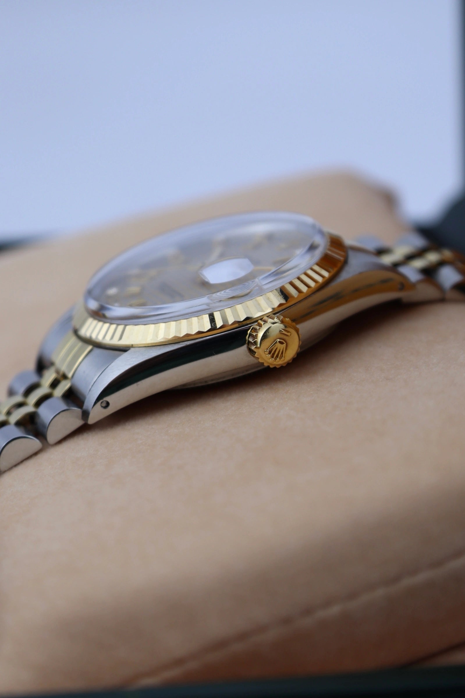 1985 Rolex Datejust 16013 Houndstooth Dial Box + Papers