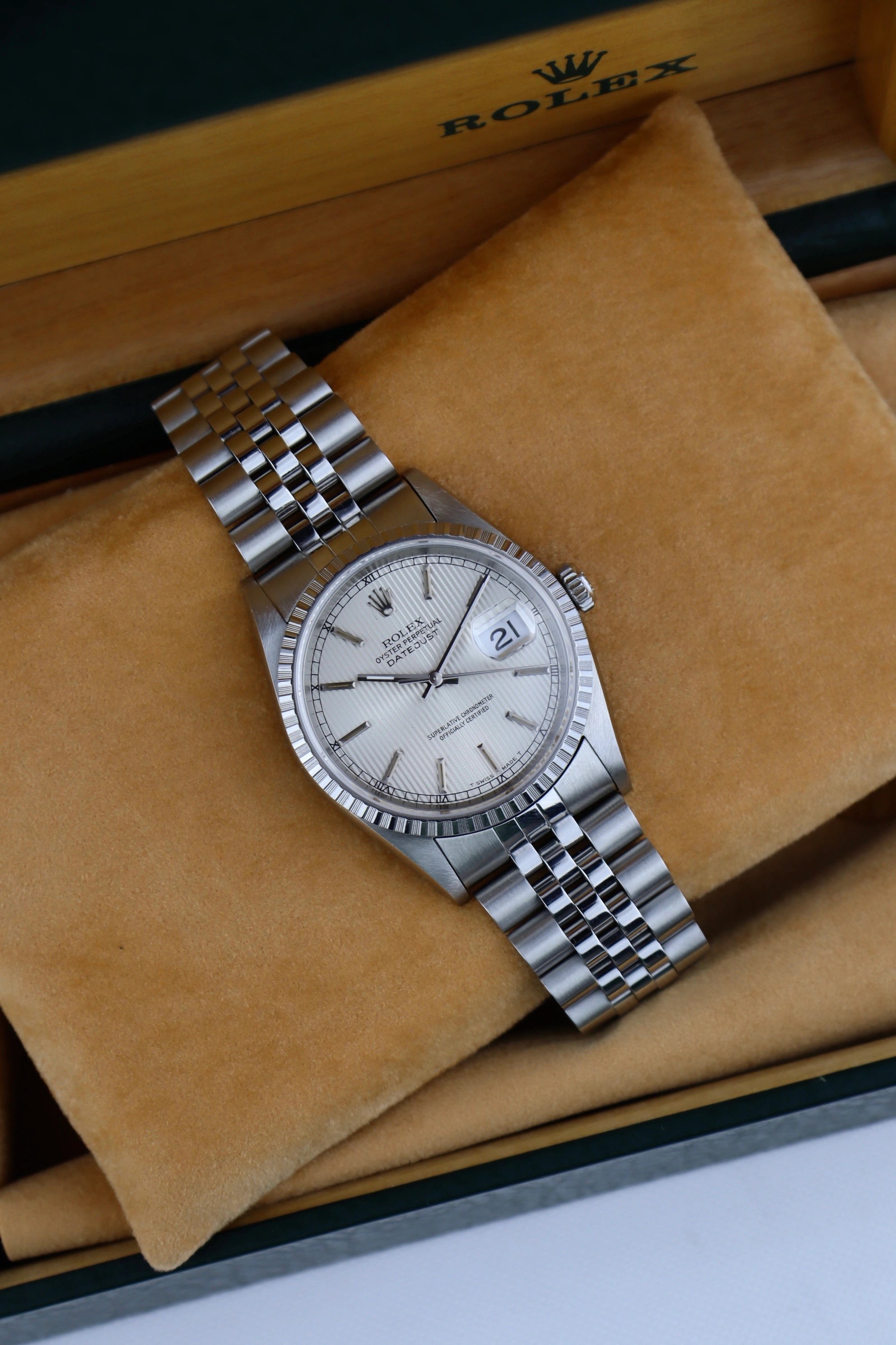 1996 Rolex Datejust 16220 Tapestry Dial