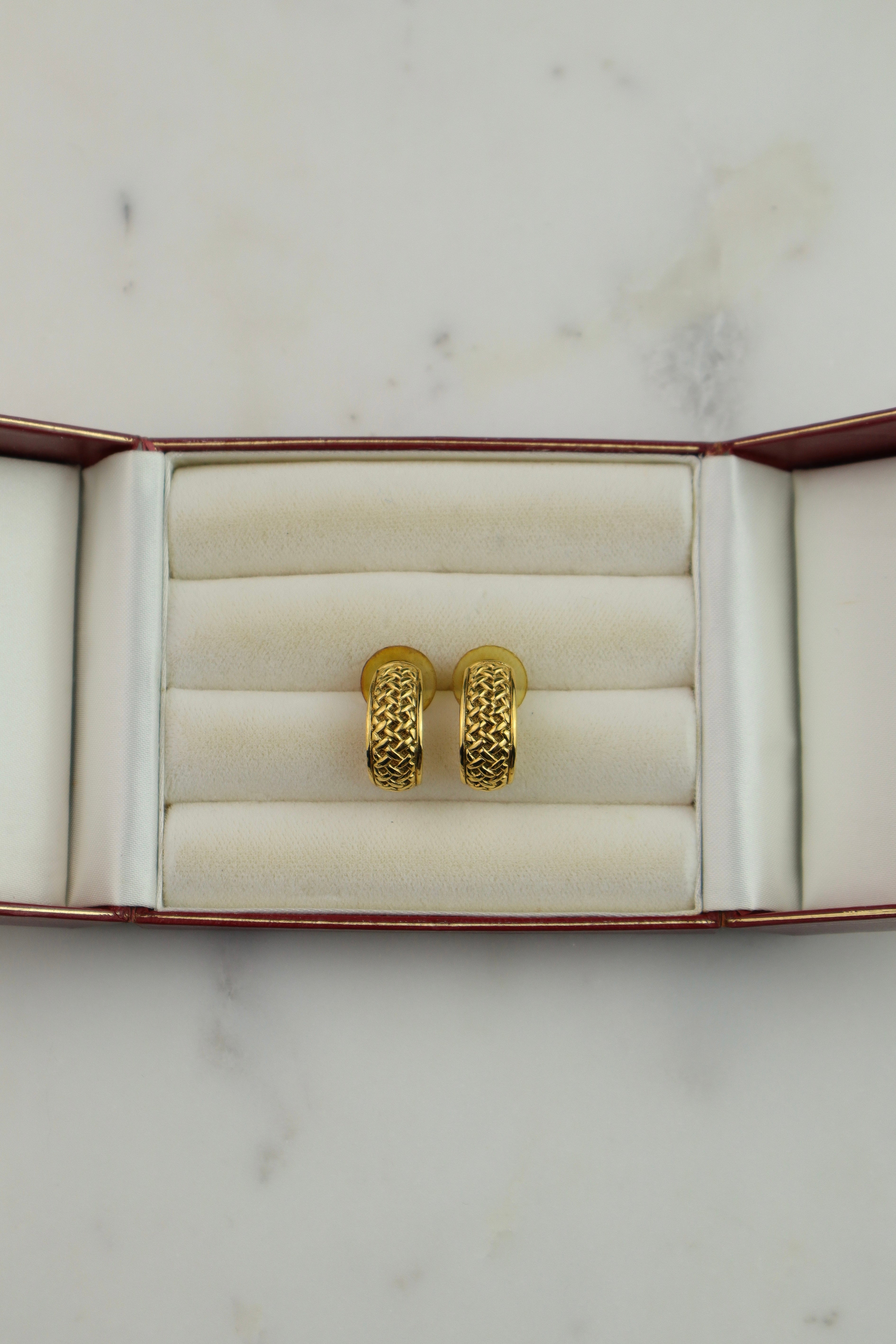 Christian Dior - kolczyki plecione półkola