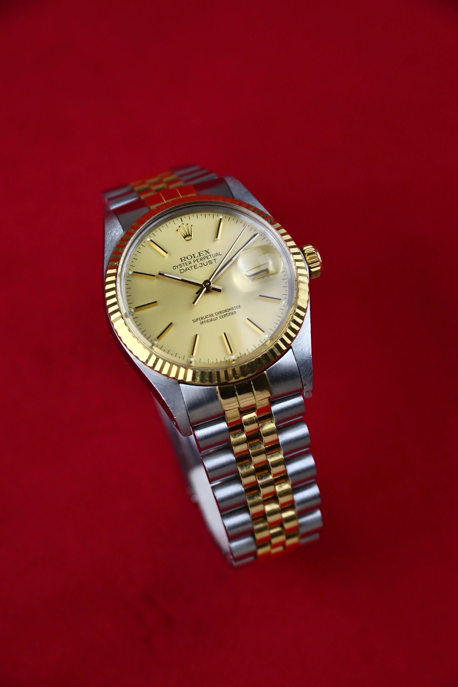 1987 Rolex Datejust Bicolor 16013 Champagne Dial