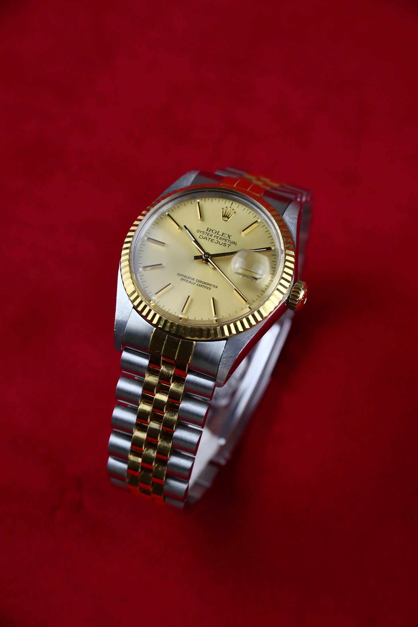 1987 Rolex Datejust Bicolor 16013 Champagne Dial