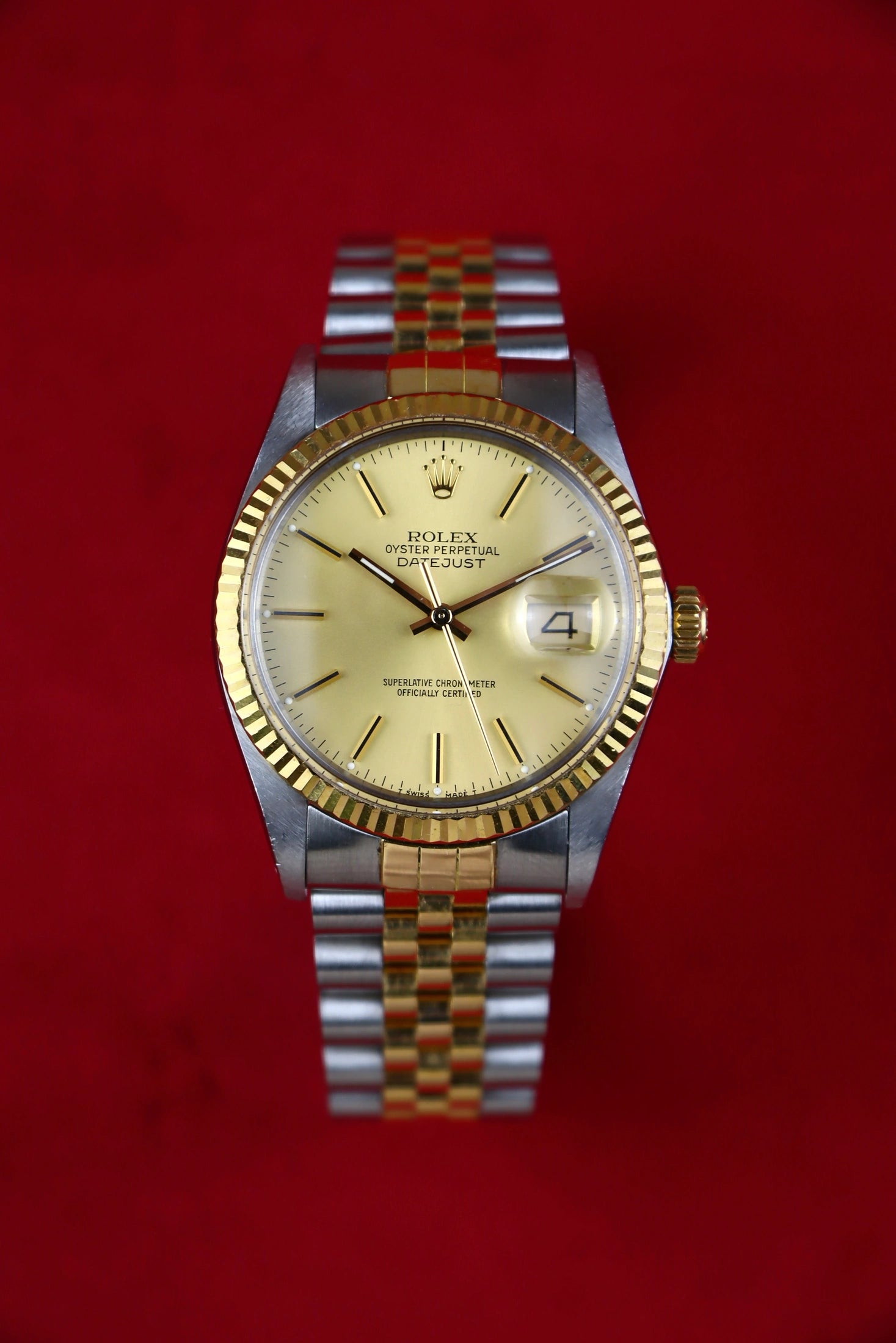 1987 Rolex Datejust Bicolor 16013 Champagne Dial