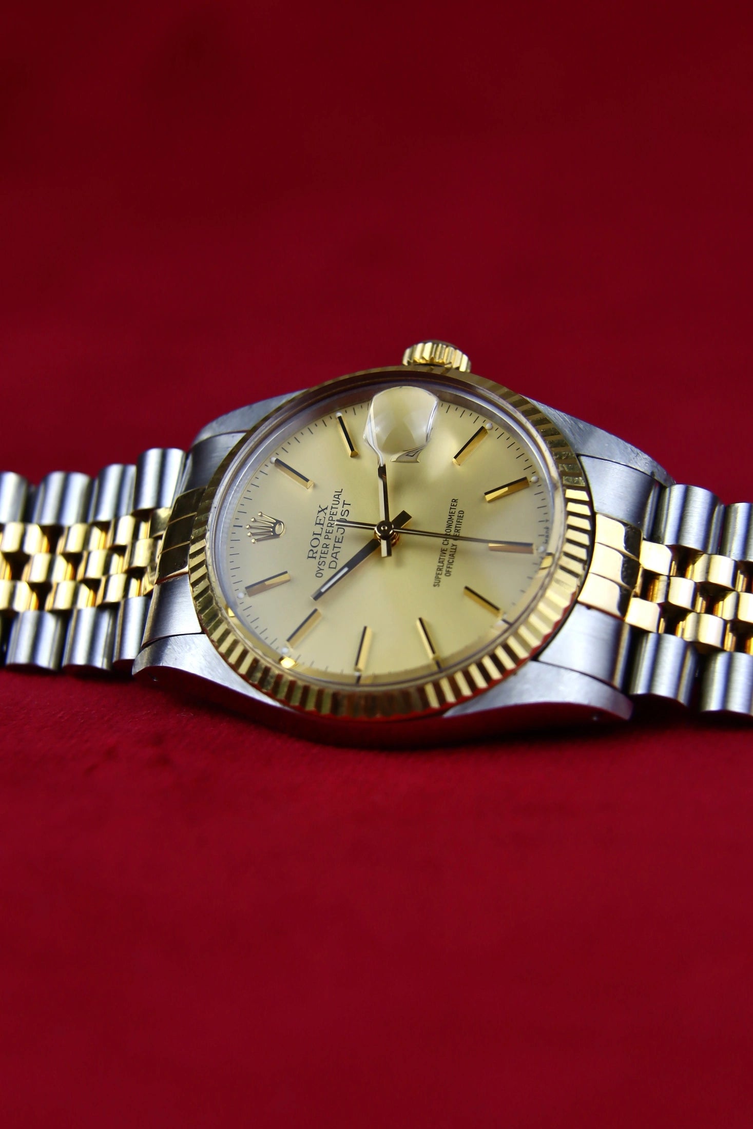 1987 Rolex Datejust Bicolor 16013 Champagne Dial