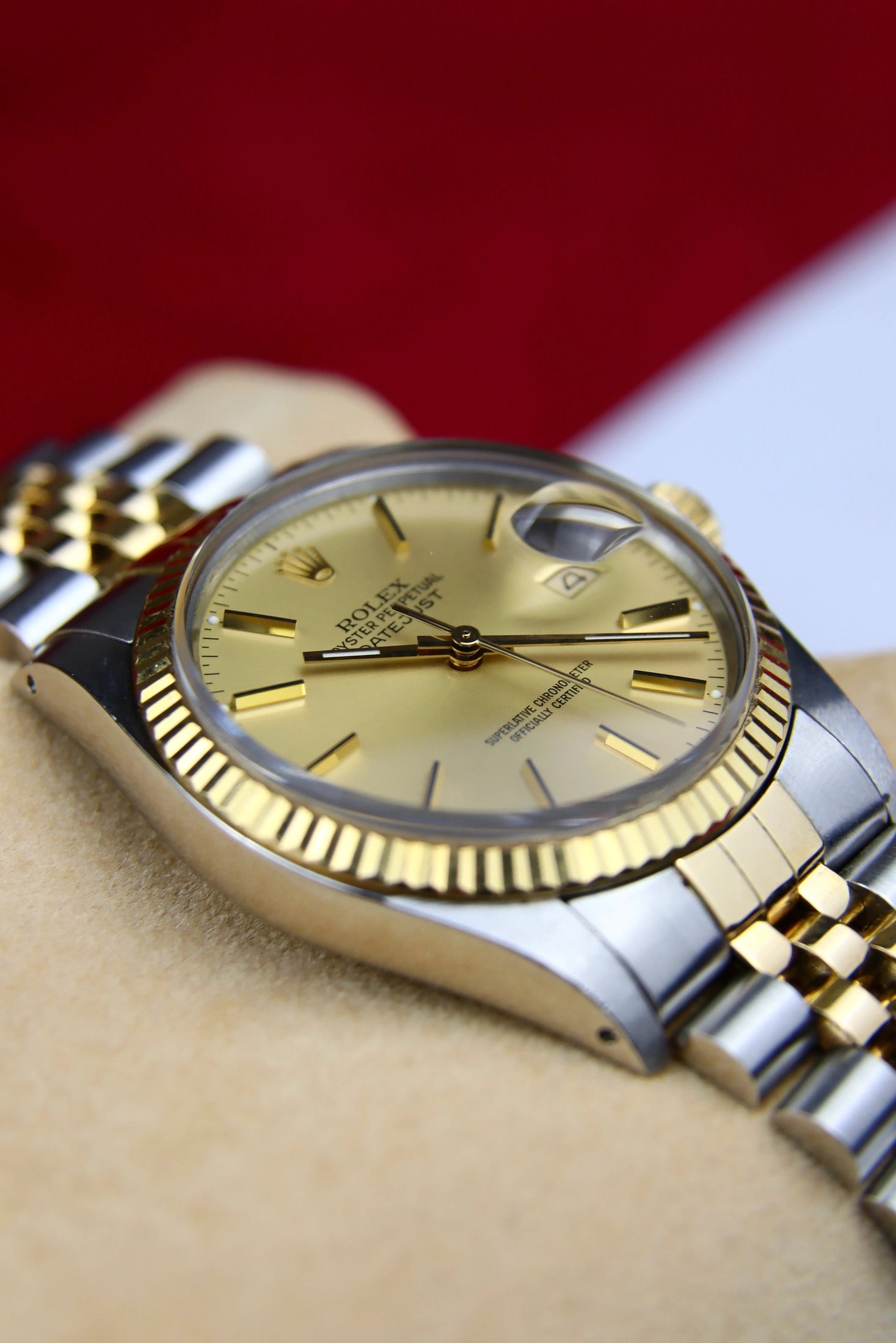 1987 Rolex Datejust Bicolor 16013 Champagne Dial