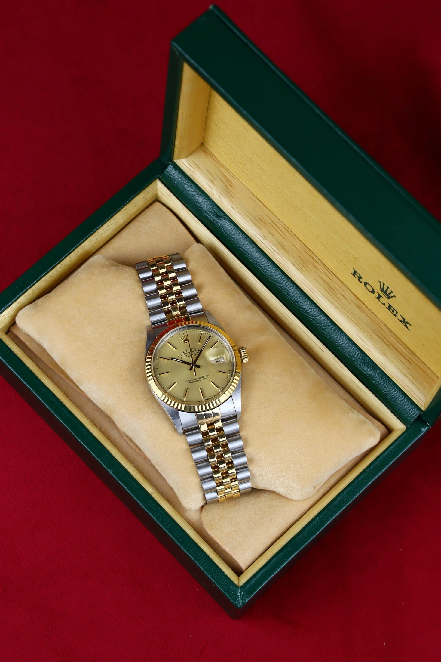 1987 Rolex Datejust Bicolor 16013 Champagne Dial
