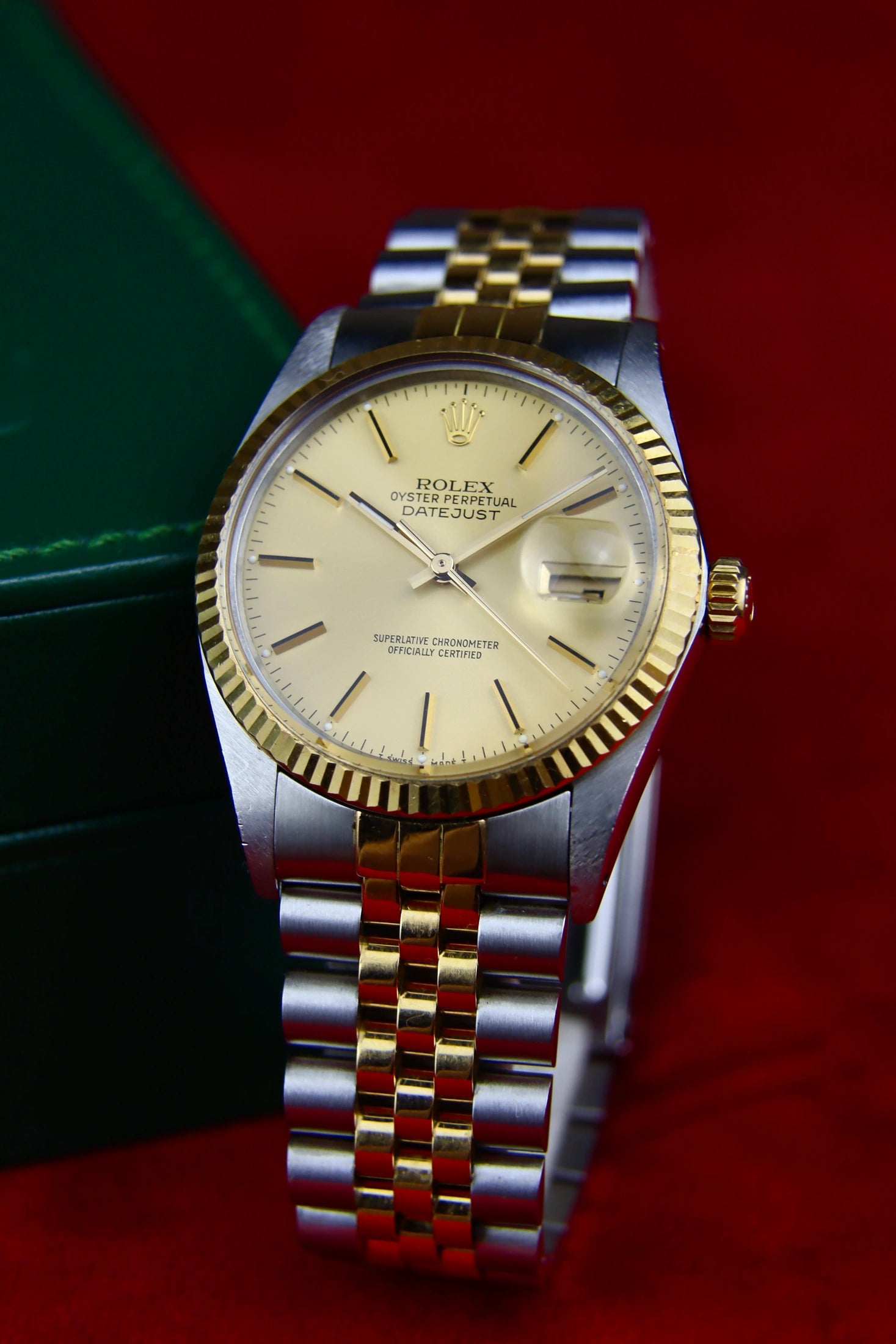 1987 Rolex Datejust Bicolor 16013 Champagne Dial
