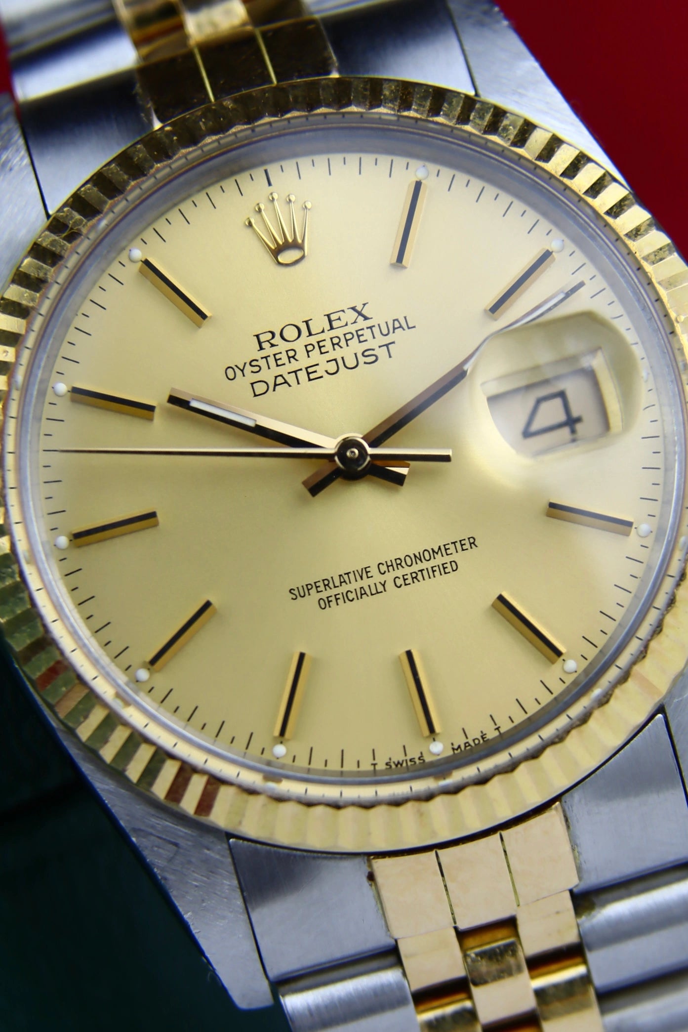 1987 Rolex Datejust Bicolor 16013 Champagne Dial