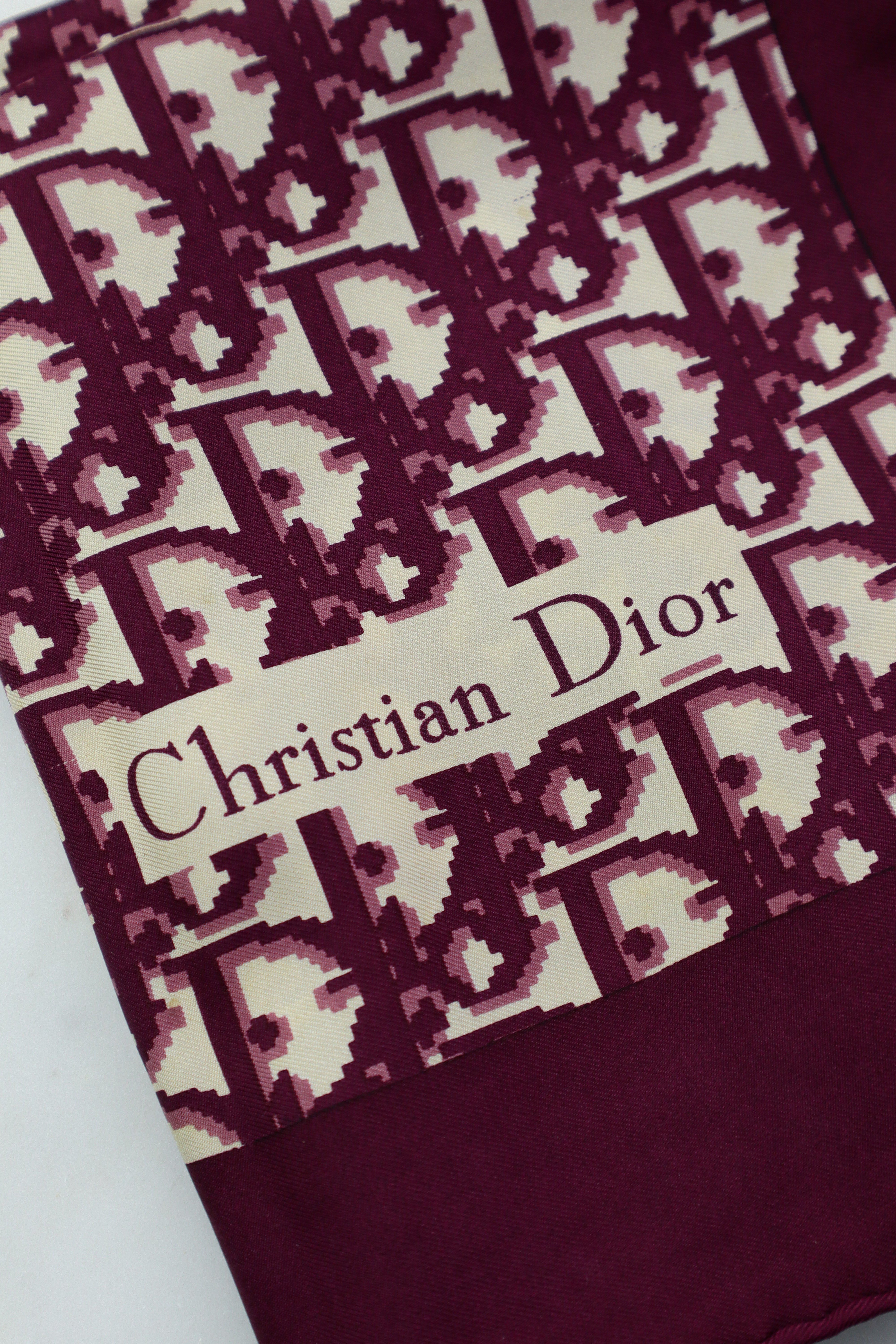 Christian Dior - jedwabna apaszka vintage monogram