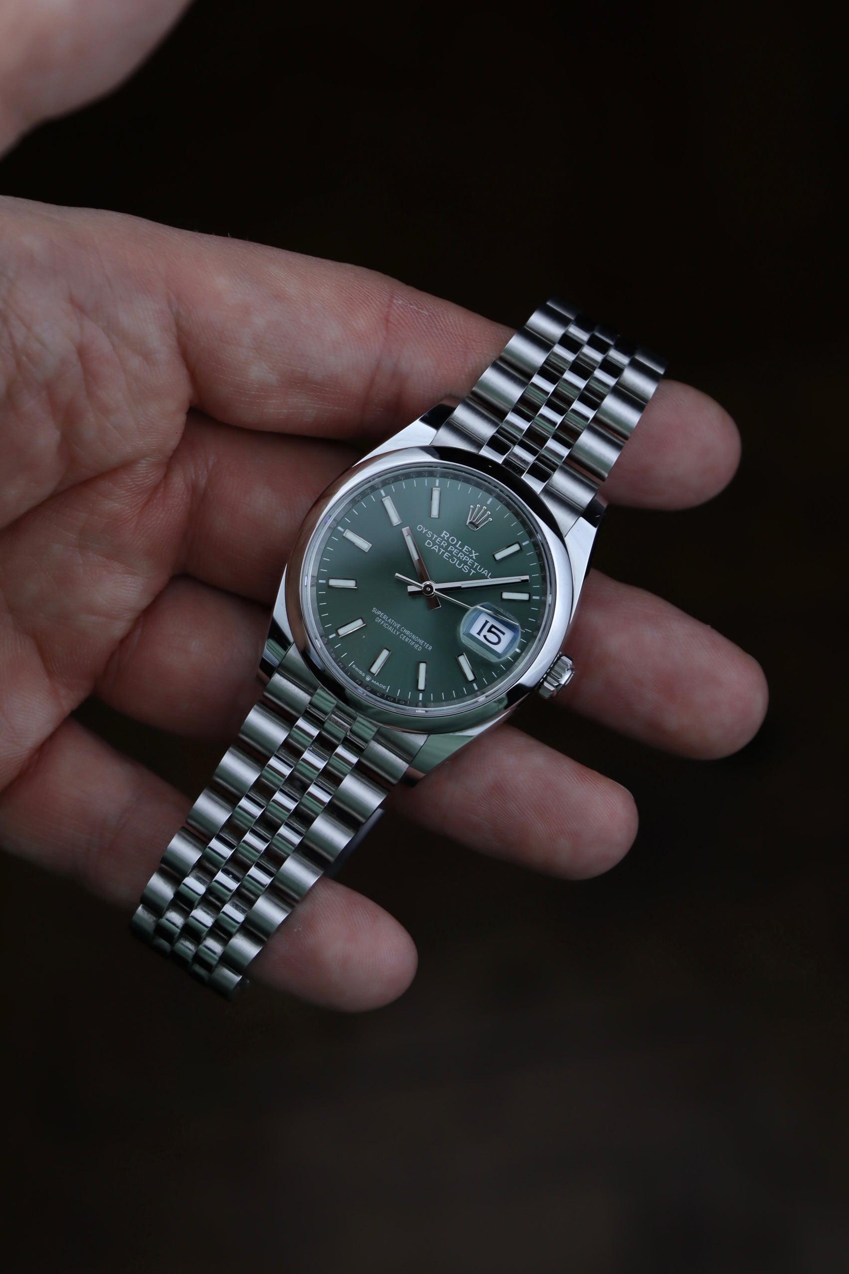 2023 Rolex Datejust 36 126200 Mint Green