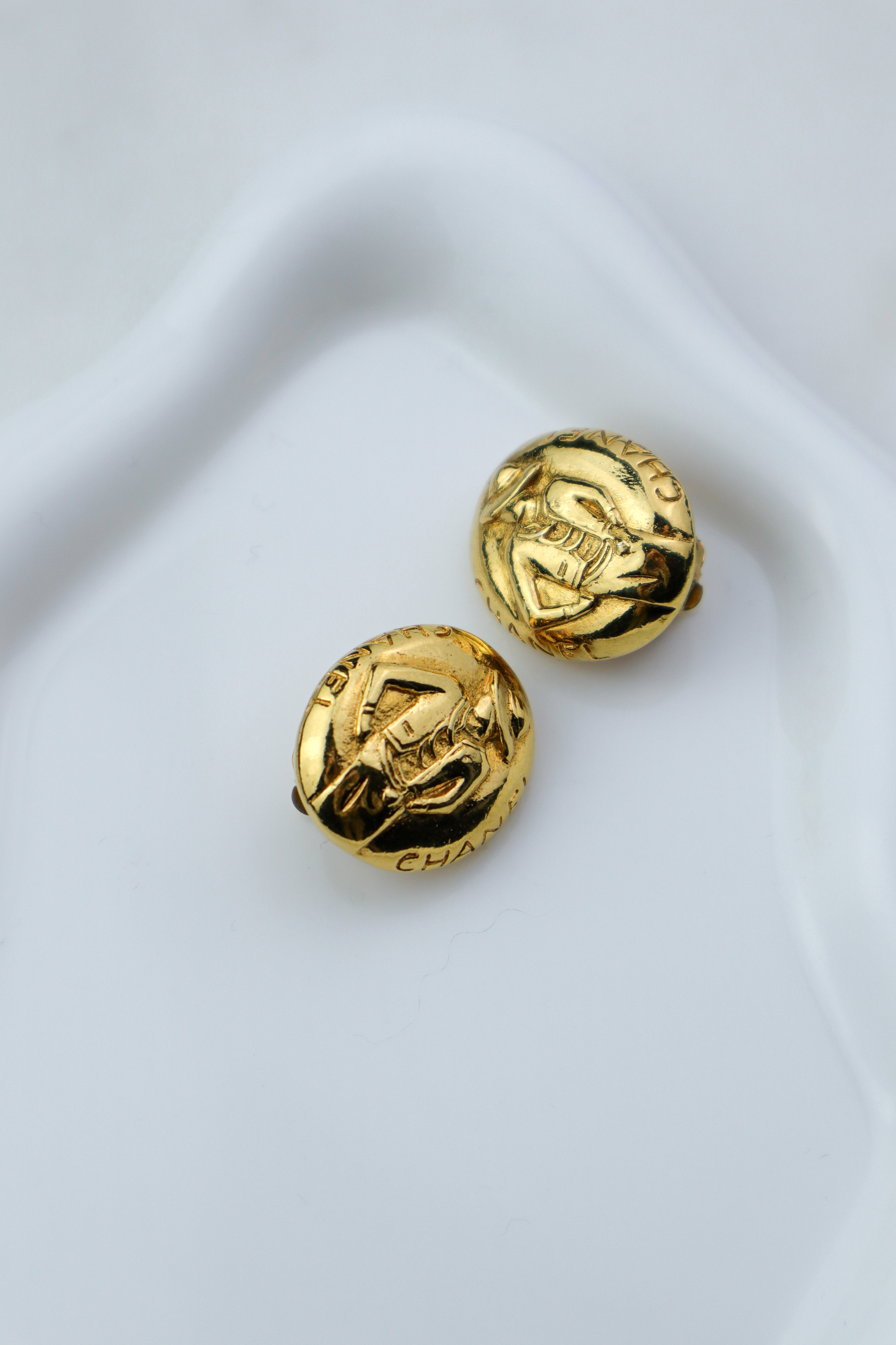 Chanel - klipsy vintage "Coco Chanel portrait"
