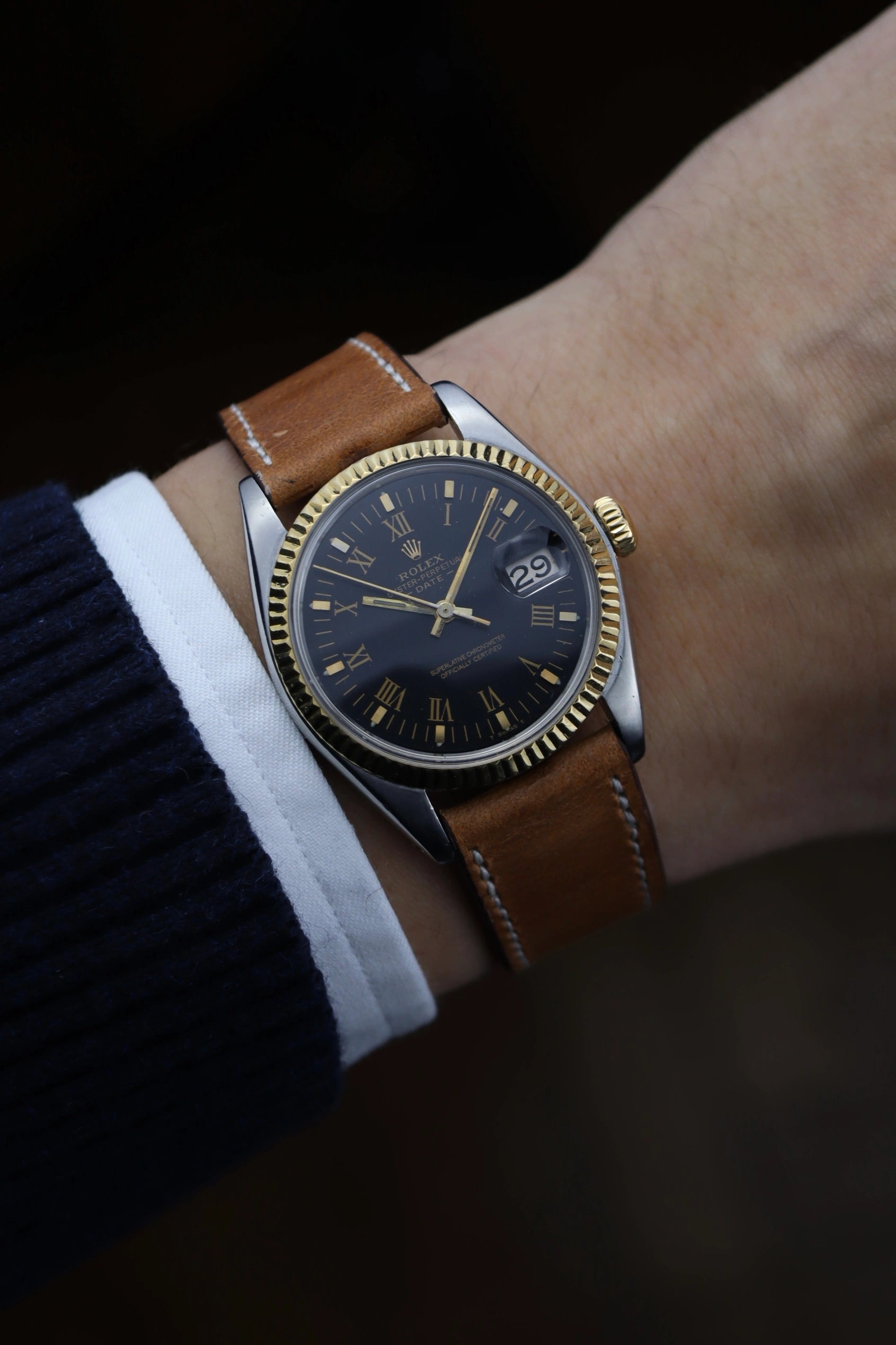 1969 Rolex Oyster Perpetual Date 1500 Bicolor