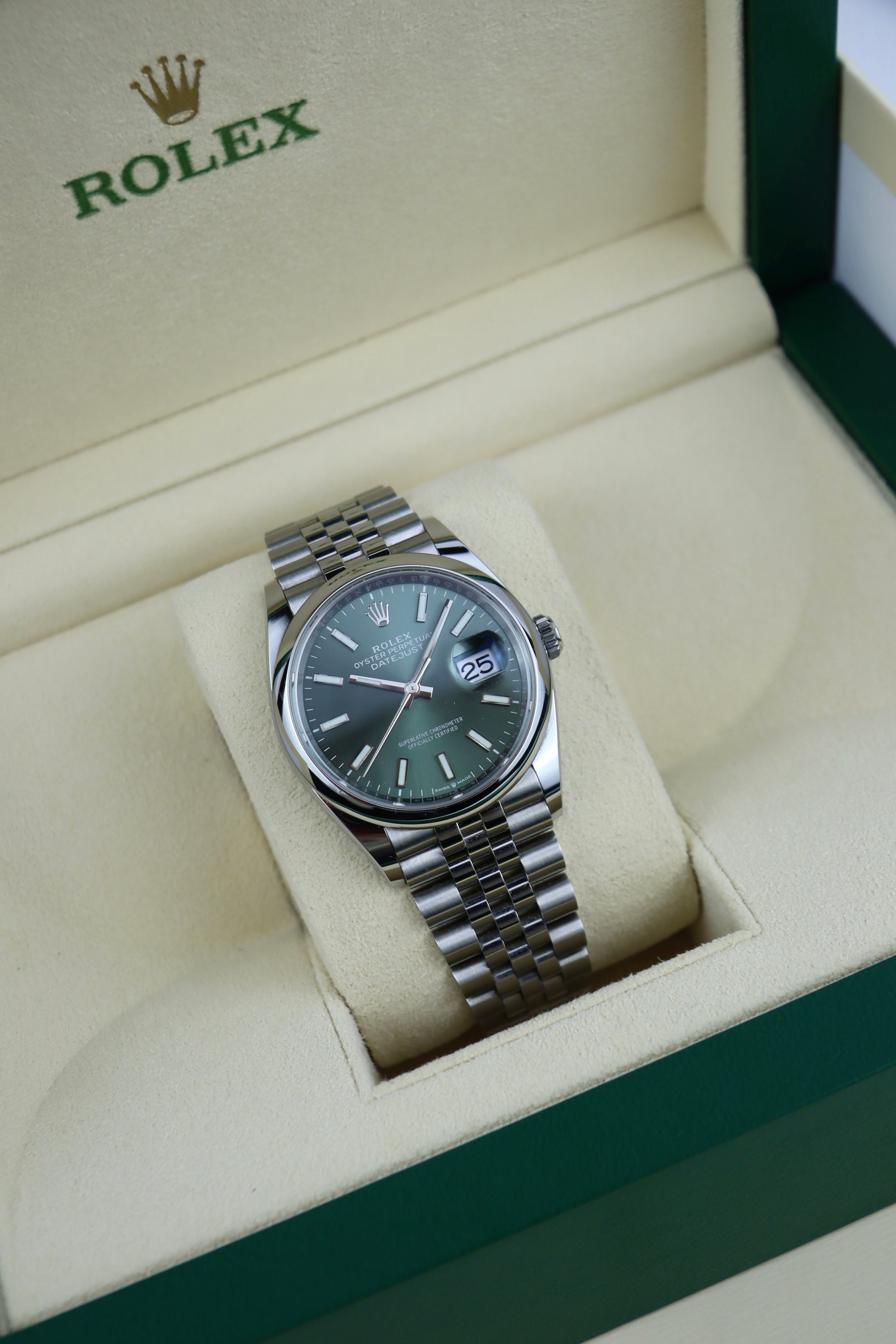 2023 Rolex Datejust 36 126200 Mint Green