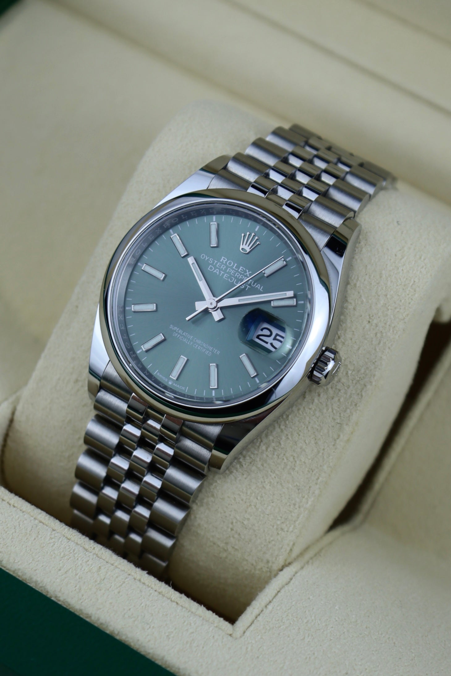 2023 Rolex Datejust 36 126200 Mint Green