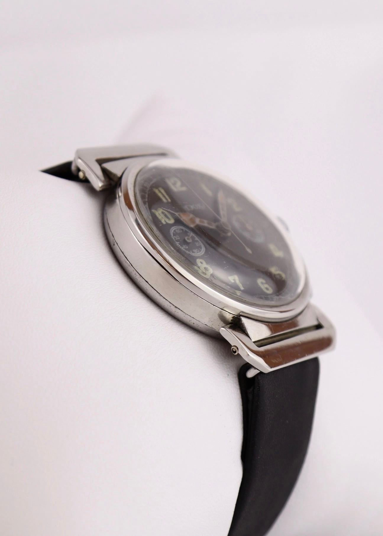 1940s Doxa Chronograph Hooded Lugs Valjoux 22