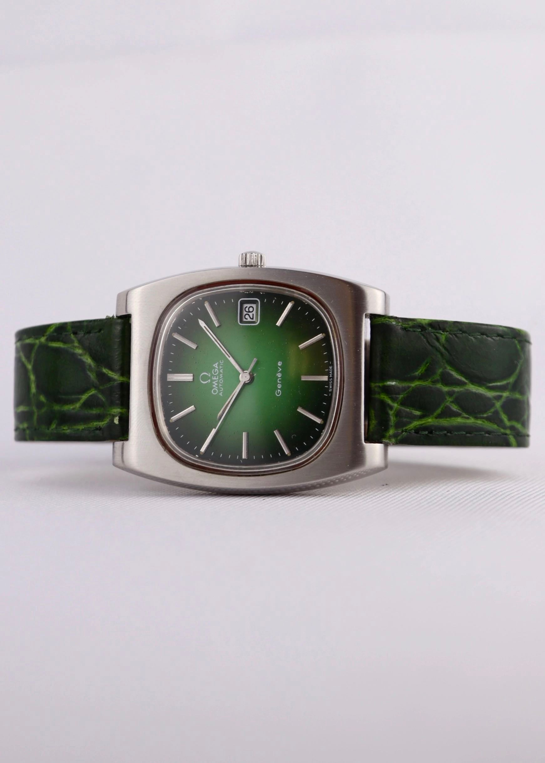 1974 Omega Geneve Tv-Dial Green 166.0190 cal. 1012