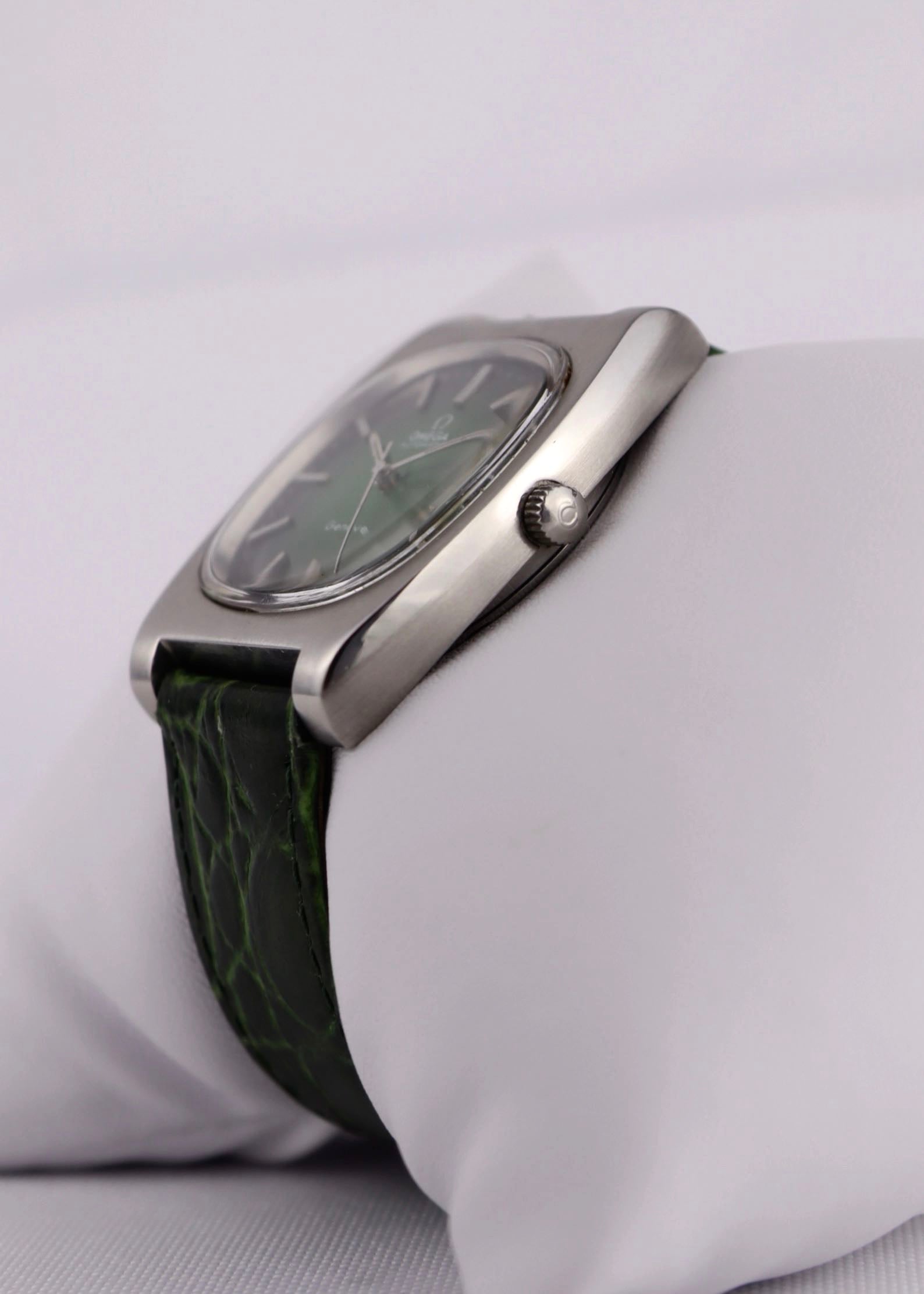 1974 Omega Geneve Tv-Dial Green 166.0190 cal. 1012