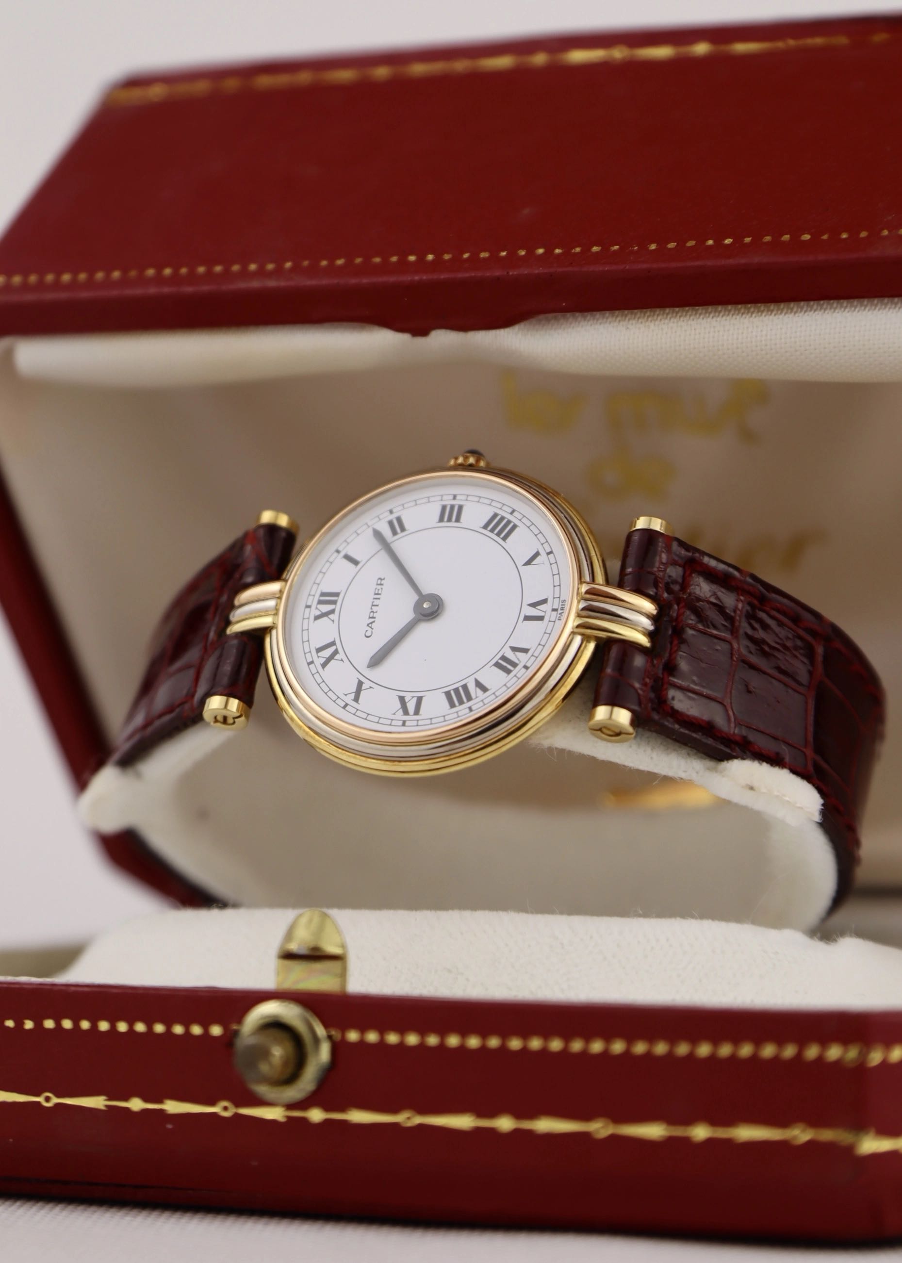 SOLD 18K Lady Cartier Vendome Trinity Paris Dial