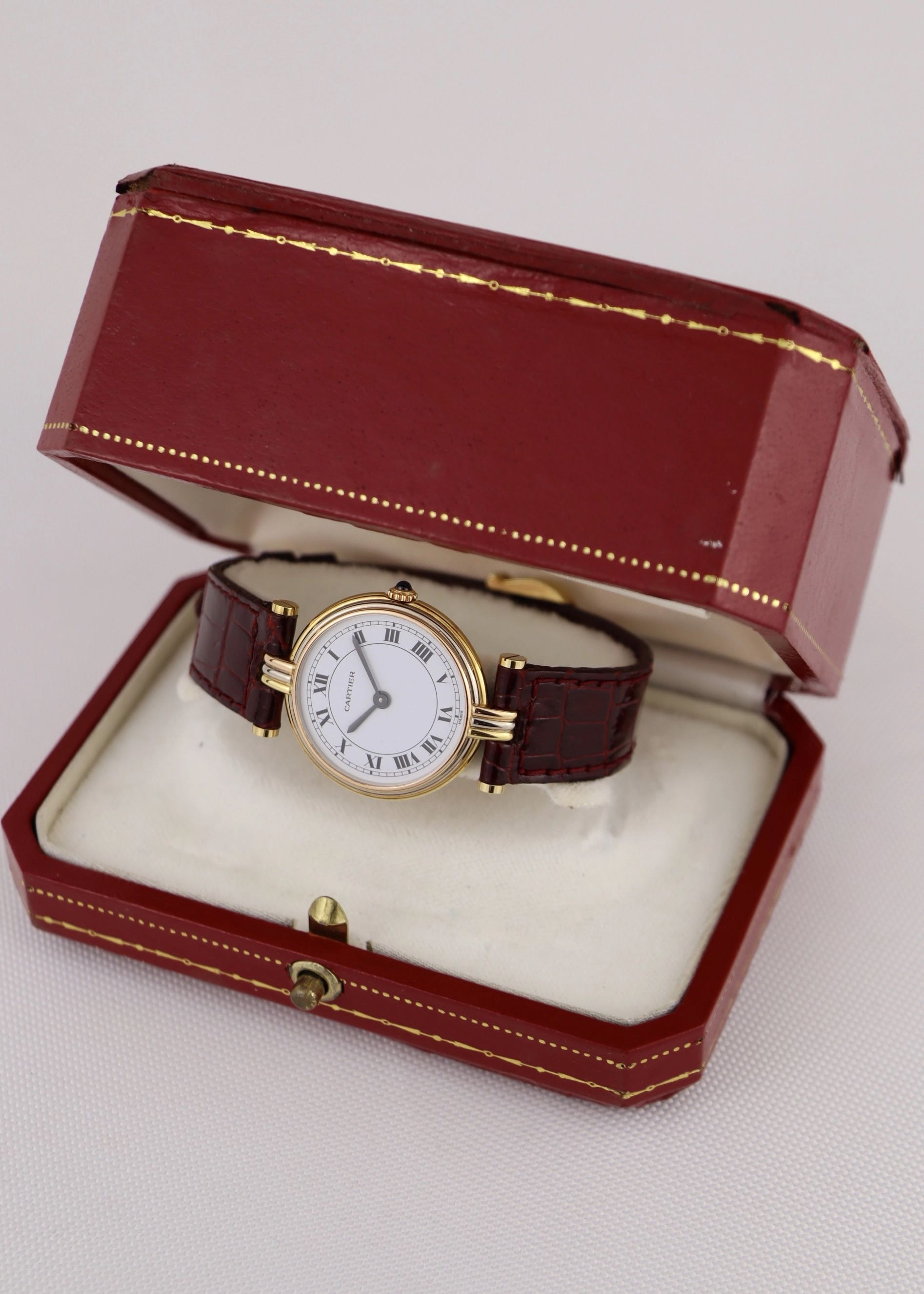 SOLD 18K Lady Cartier Vendome Trinity Paris Dial