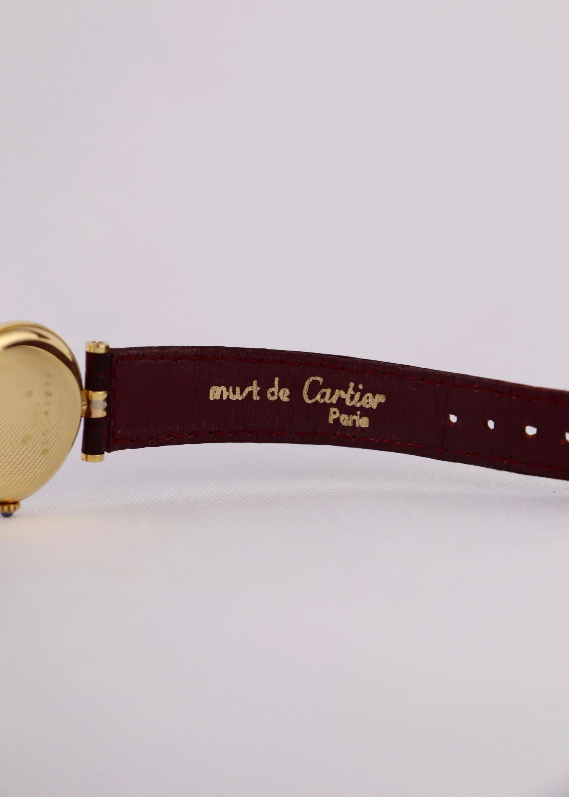 SOLD 18K Lady Cartier Vendome Trinity Paris Dial