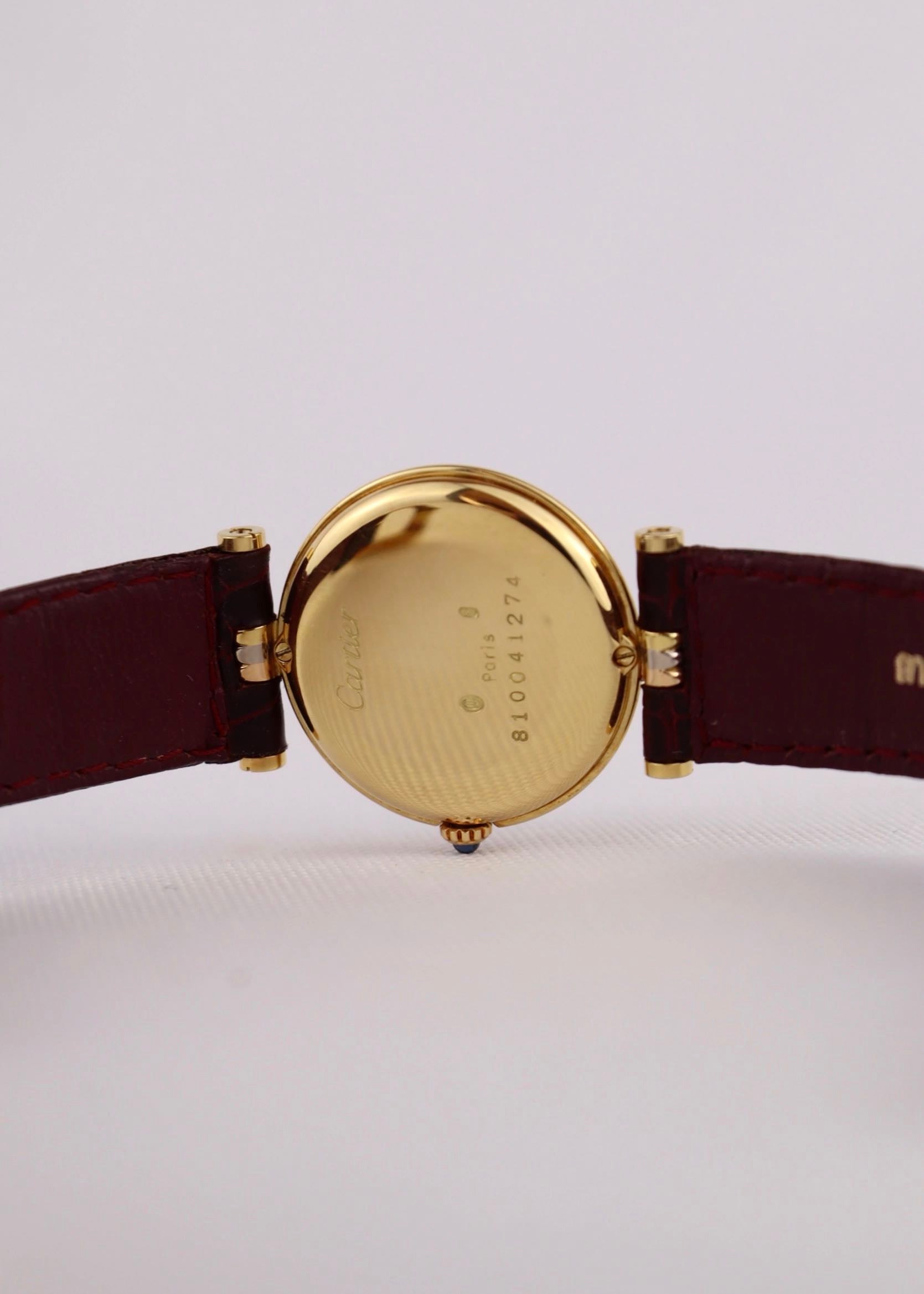 SOLD 18K Lady Cartier Vendome Trinity Paris Dial