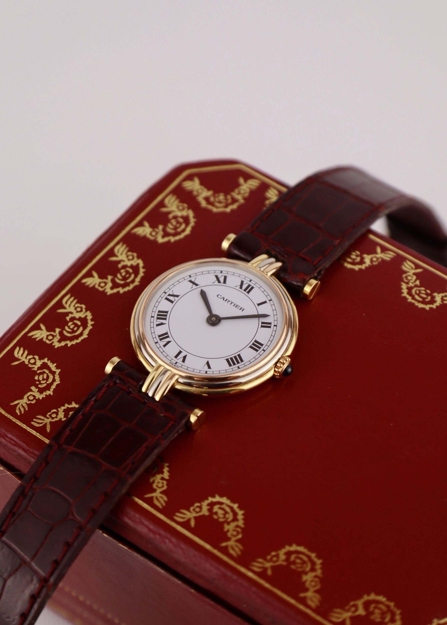 SOLD 18K Lady Cartier Vendome Trinity Paris Dial