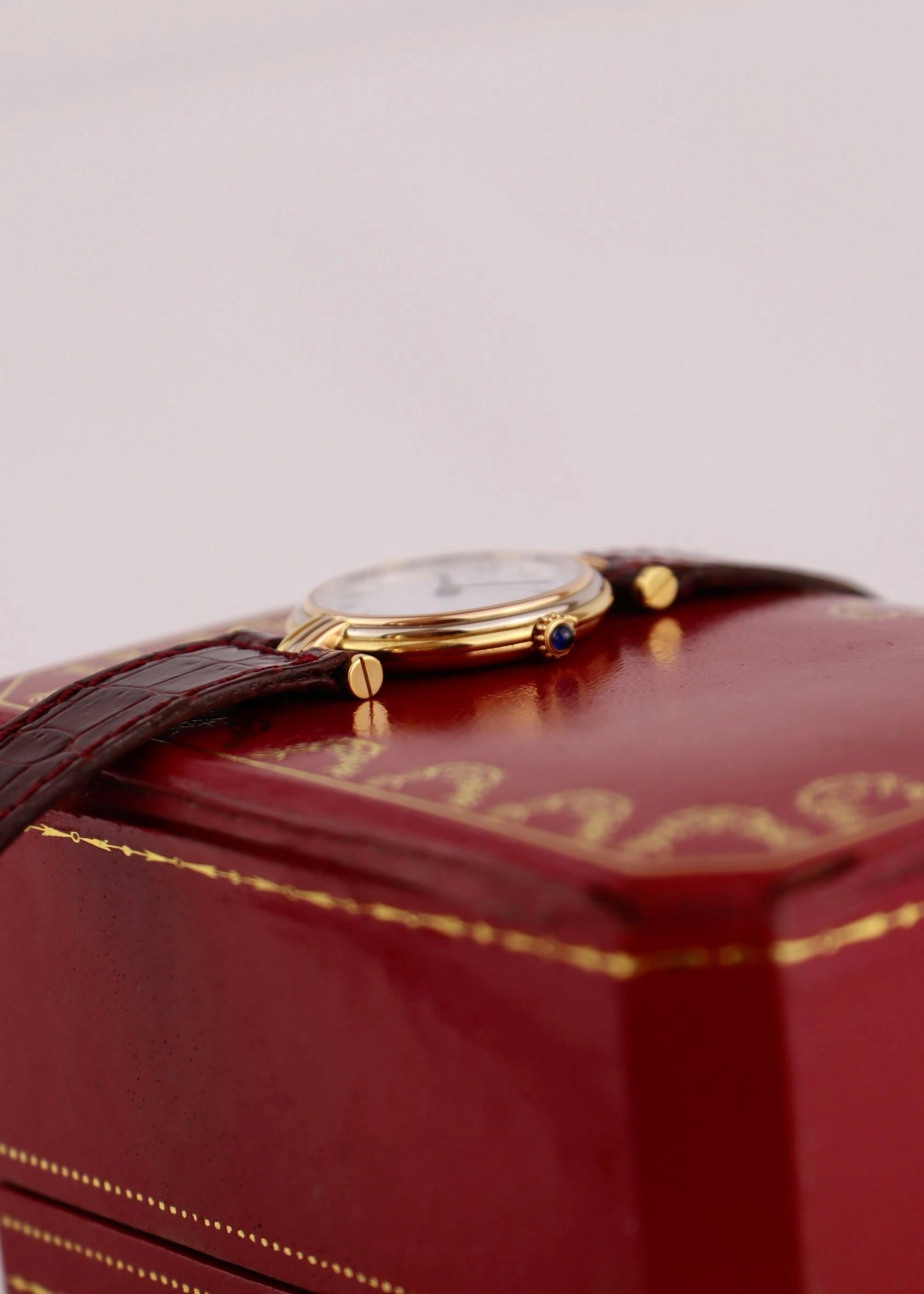 SOLD 18K Lady Cartier Vendome Trinity Paris Dial