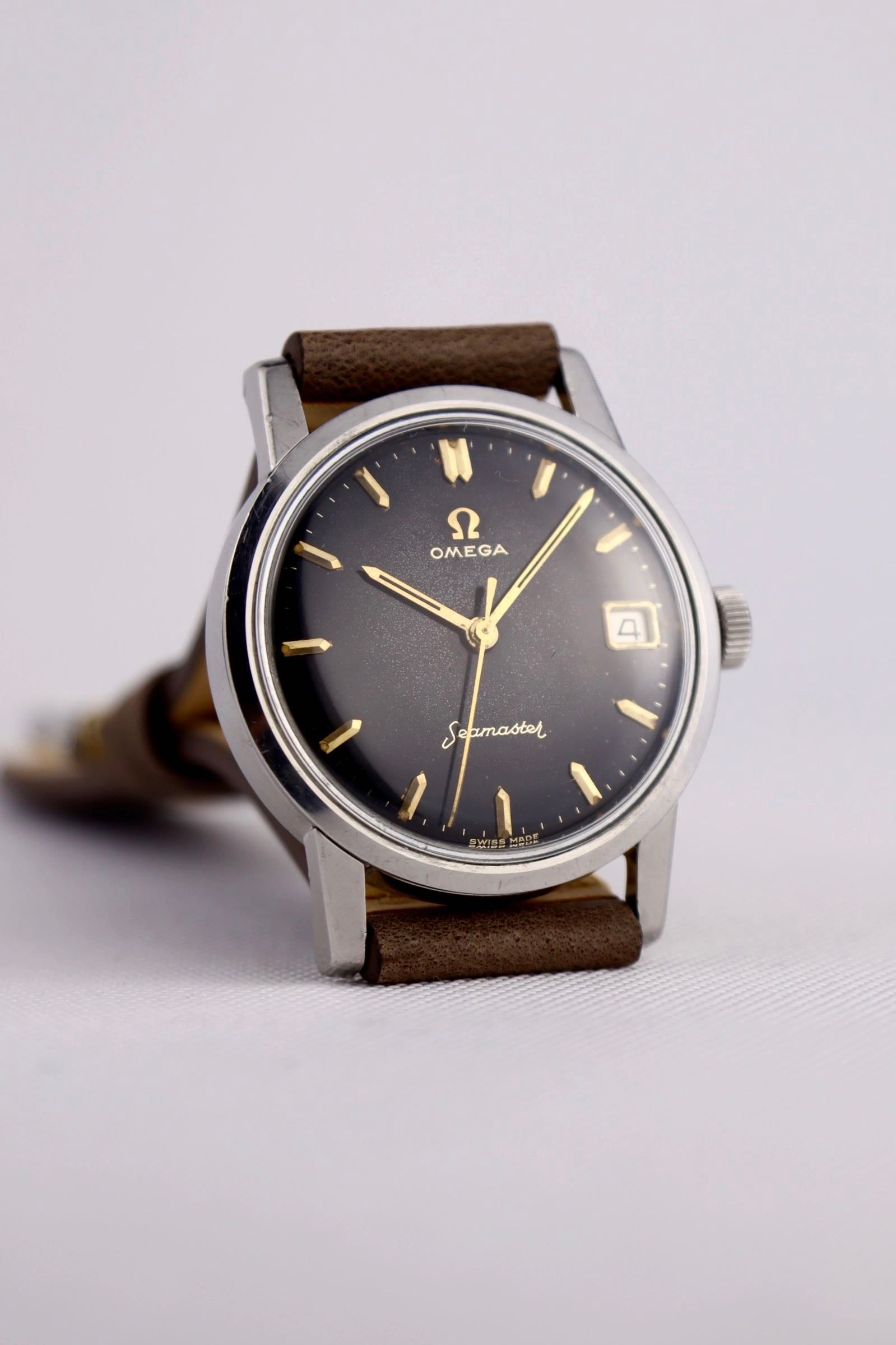 1962 Omega Seamaster Black Gilt Dial 14384 cal. 610