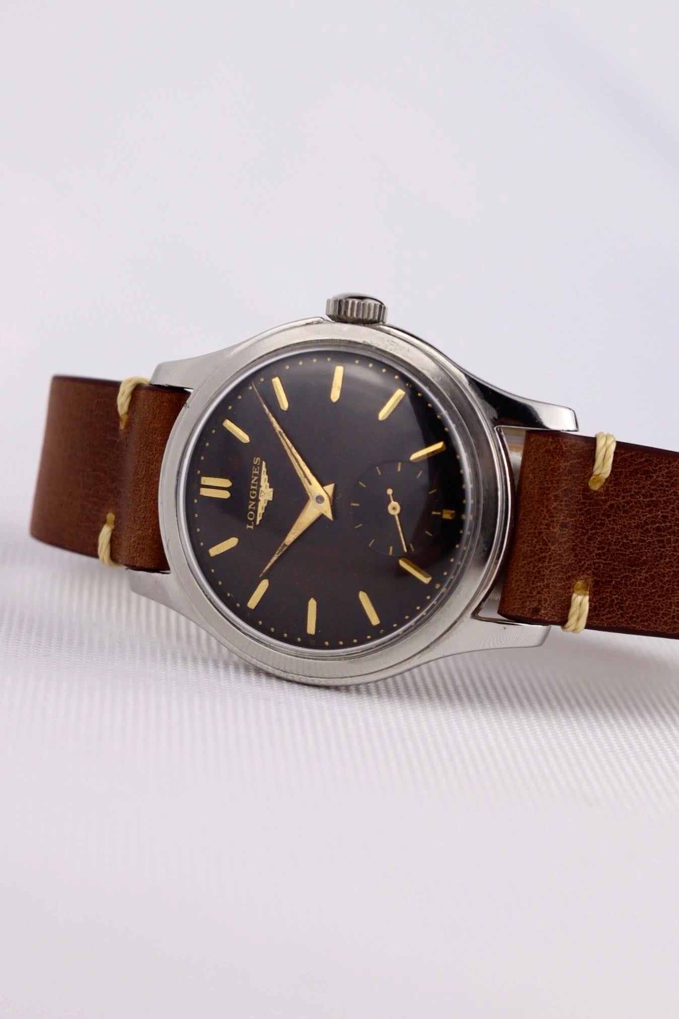 1954 Longines Calatrava Black Tropical Dial 12.68Z