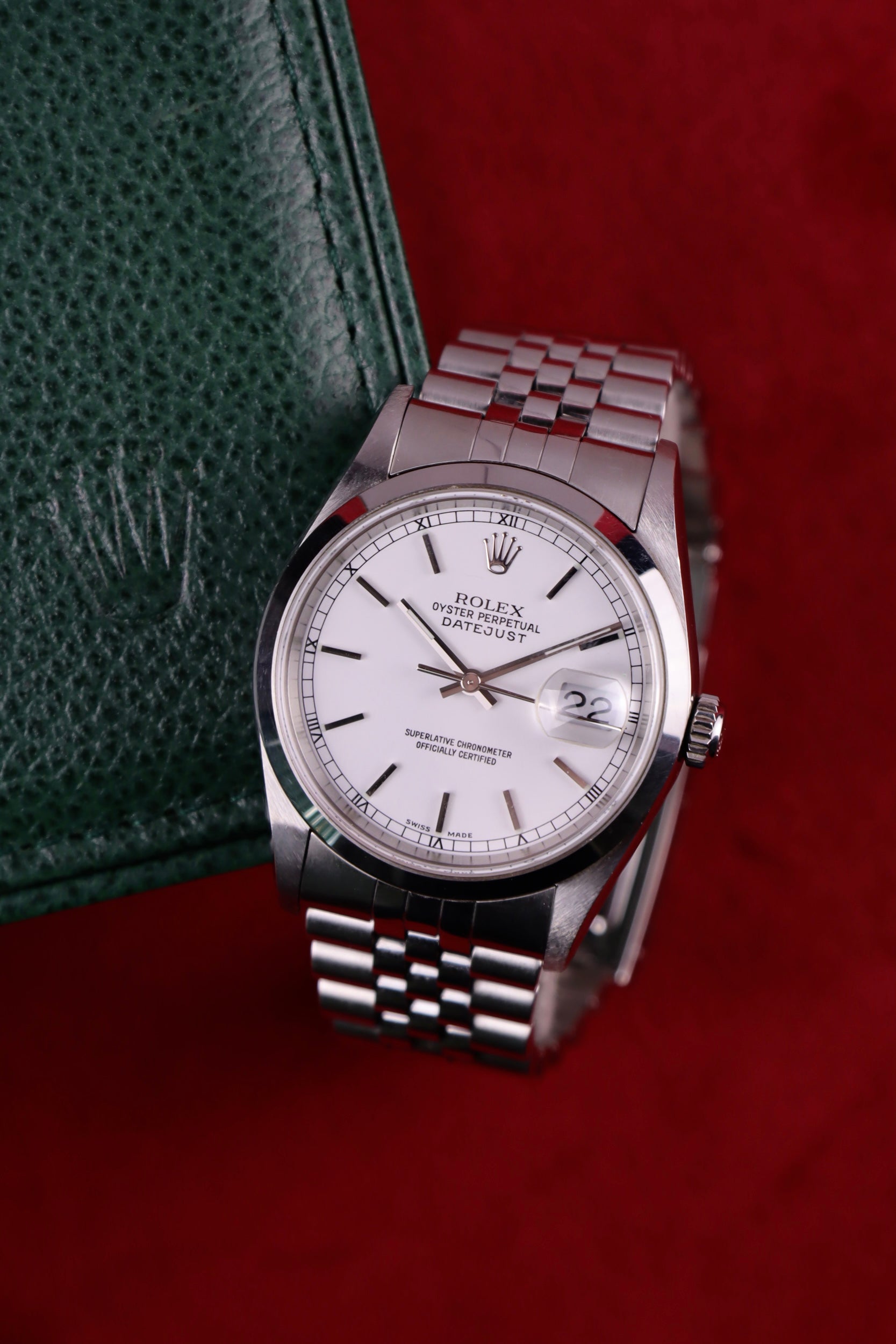 2000 Rolex Datejust 16200 White Dial Full Set