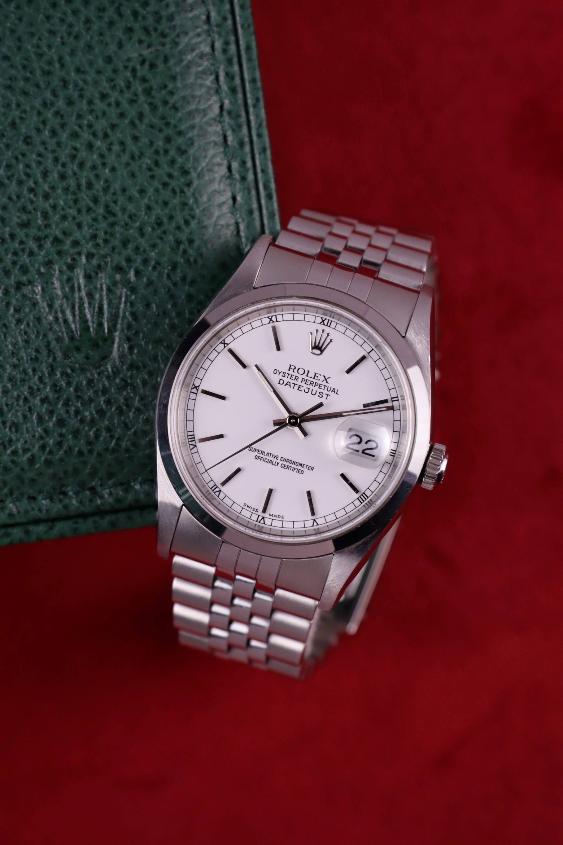 2000 Rolex Datejust 16200 White Dial Full Set