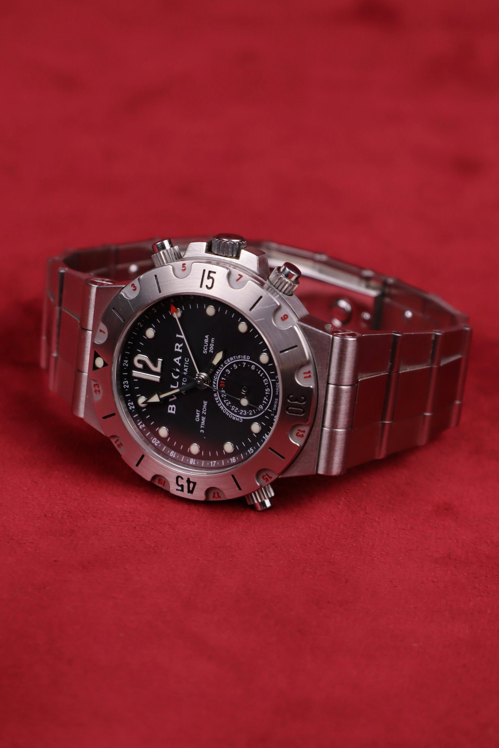 Bulgari GMT Scuba Diagono SD38SGMT + Papers