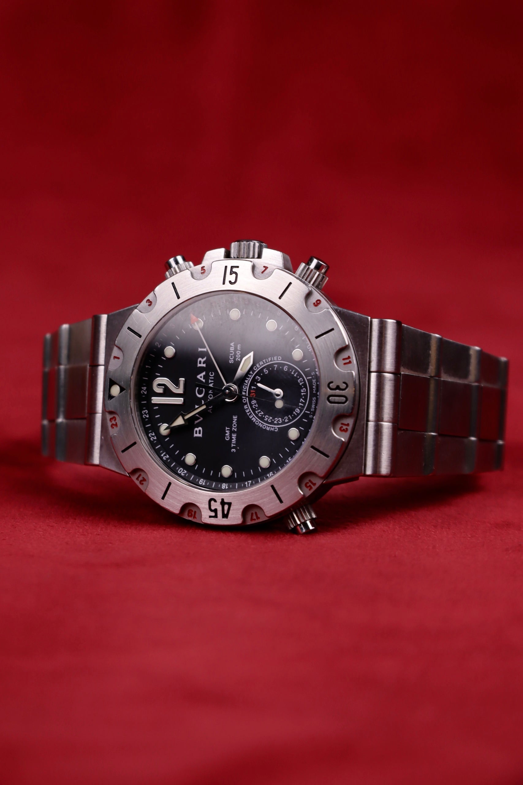Bulgari GMT Scuba Diagono SD38SGMT + Papers