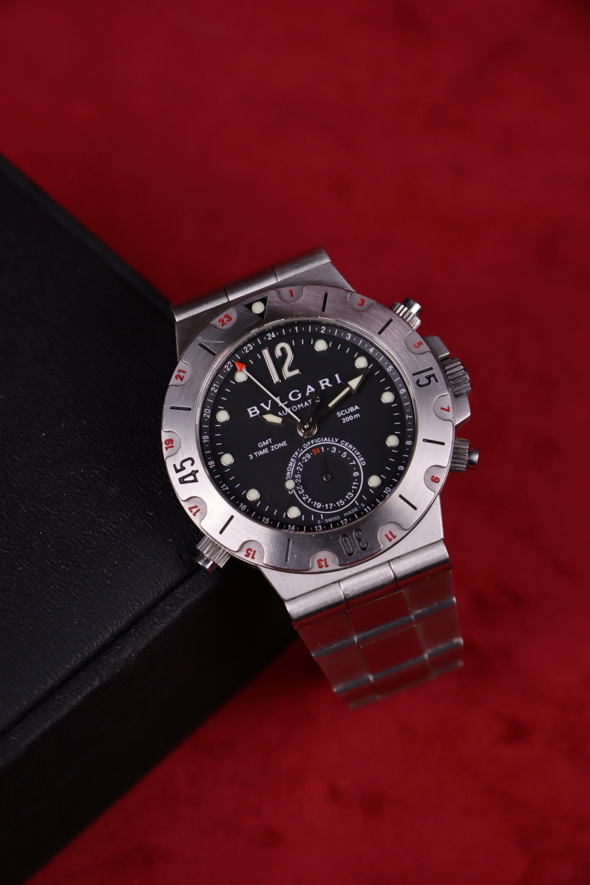 Bulgari GMT Scuba Diagono SD38SGMT + Papers