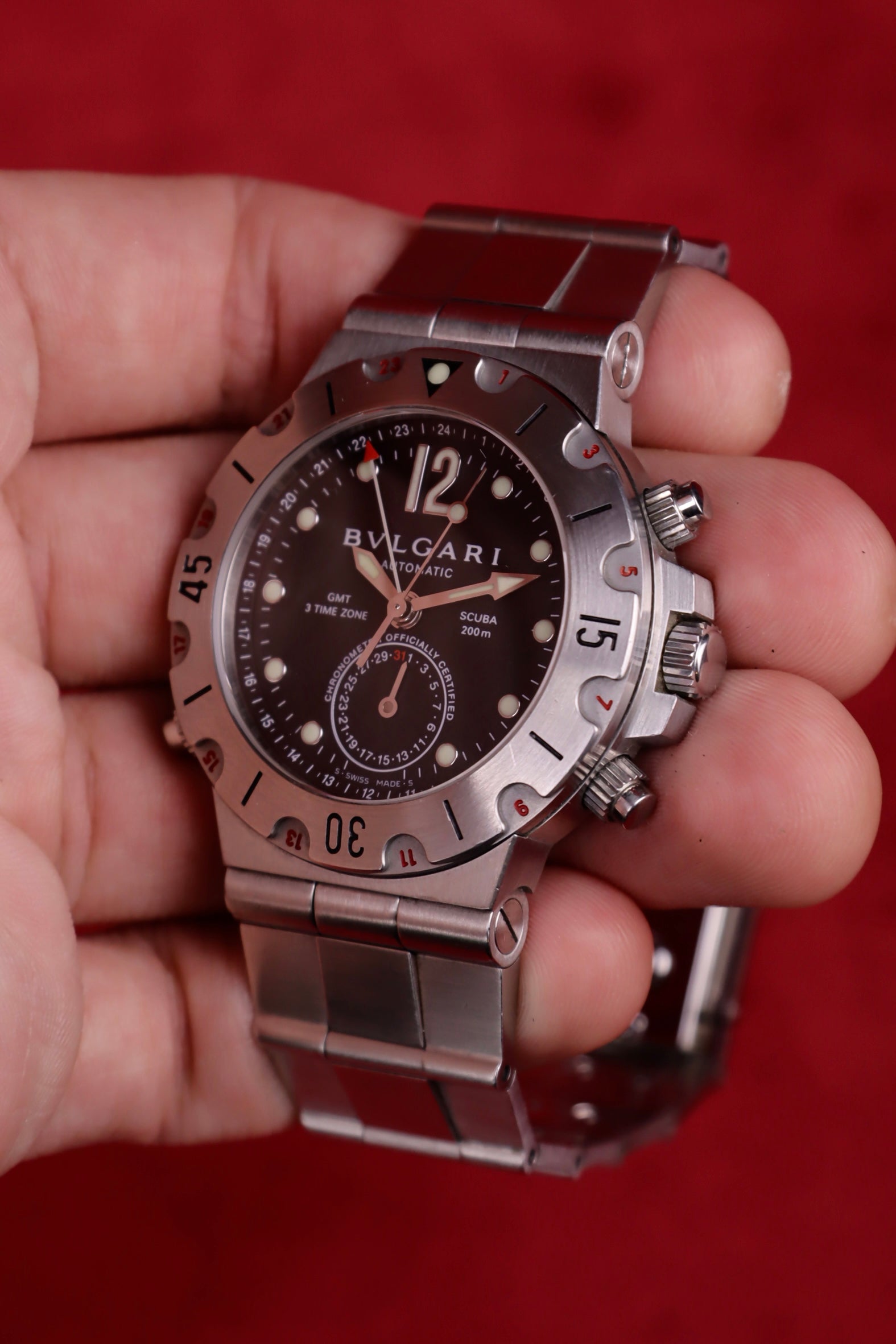 Bulgari GMT Scuba Diagono SD38SGMT + Papers