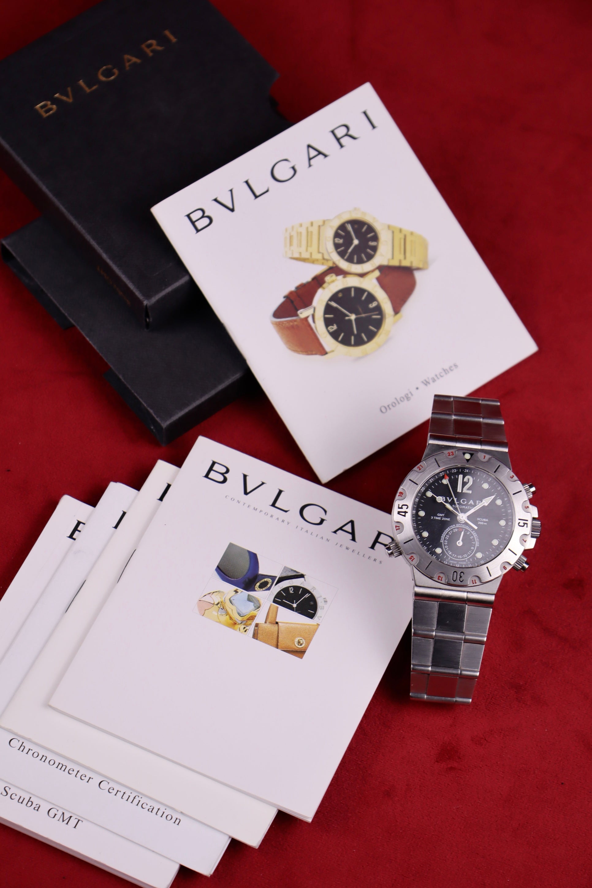 Bulgari GMT Scuba Diagono SD38SGMT + Papers