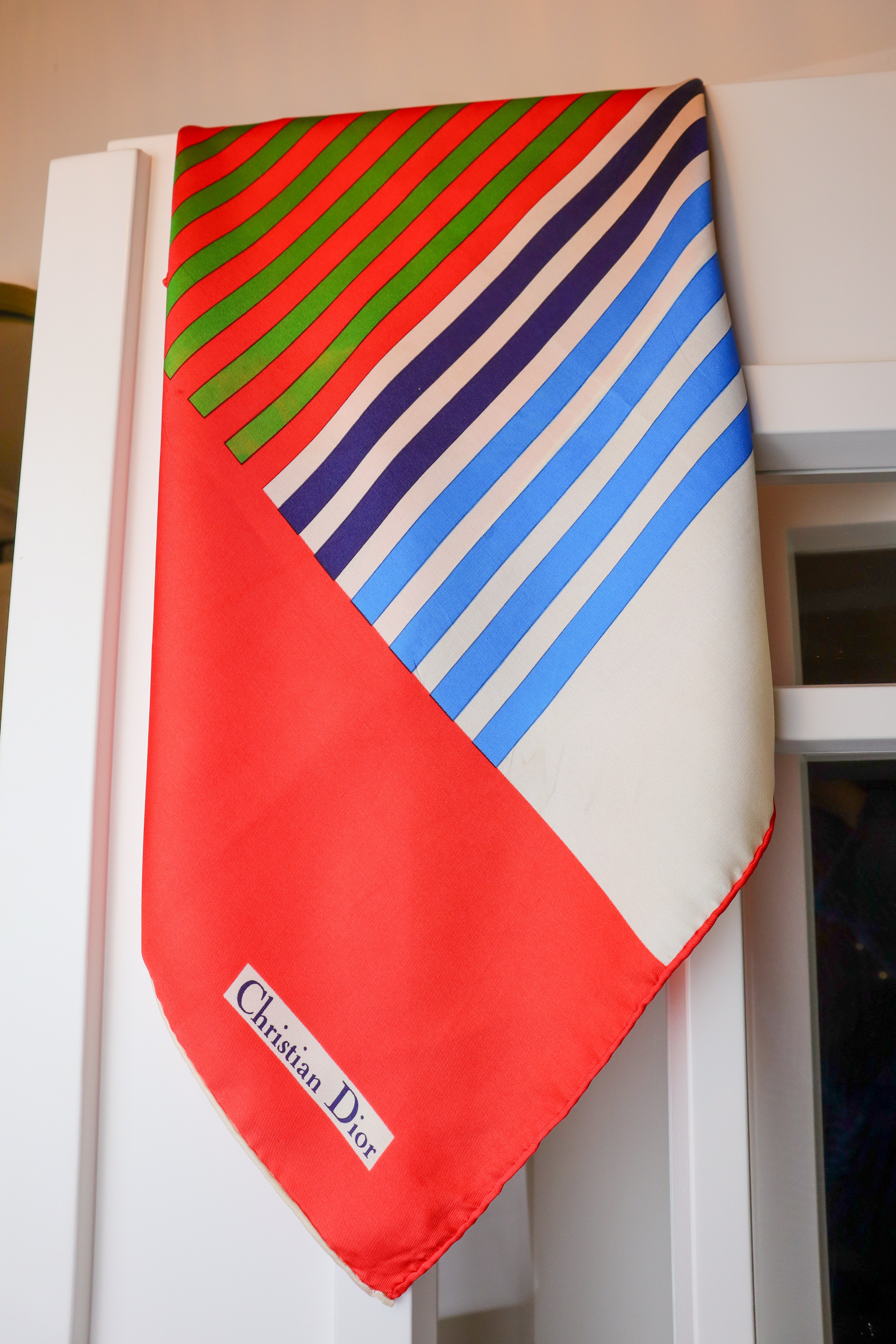 Christian Dior - jedwabna apaszka "Marine Lines"