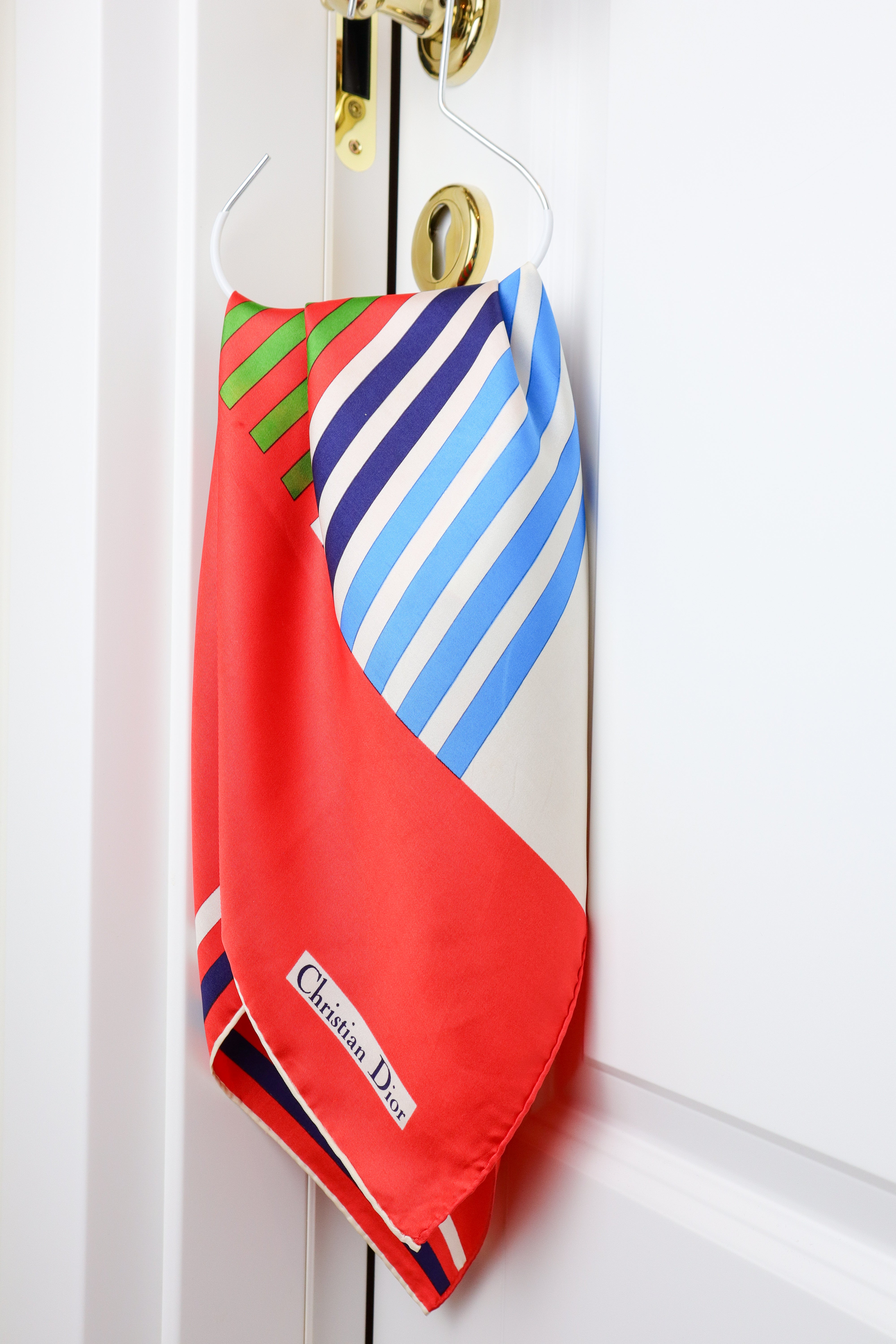 Christian Dior - jedwabna apaszka "Marine Lines"