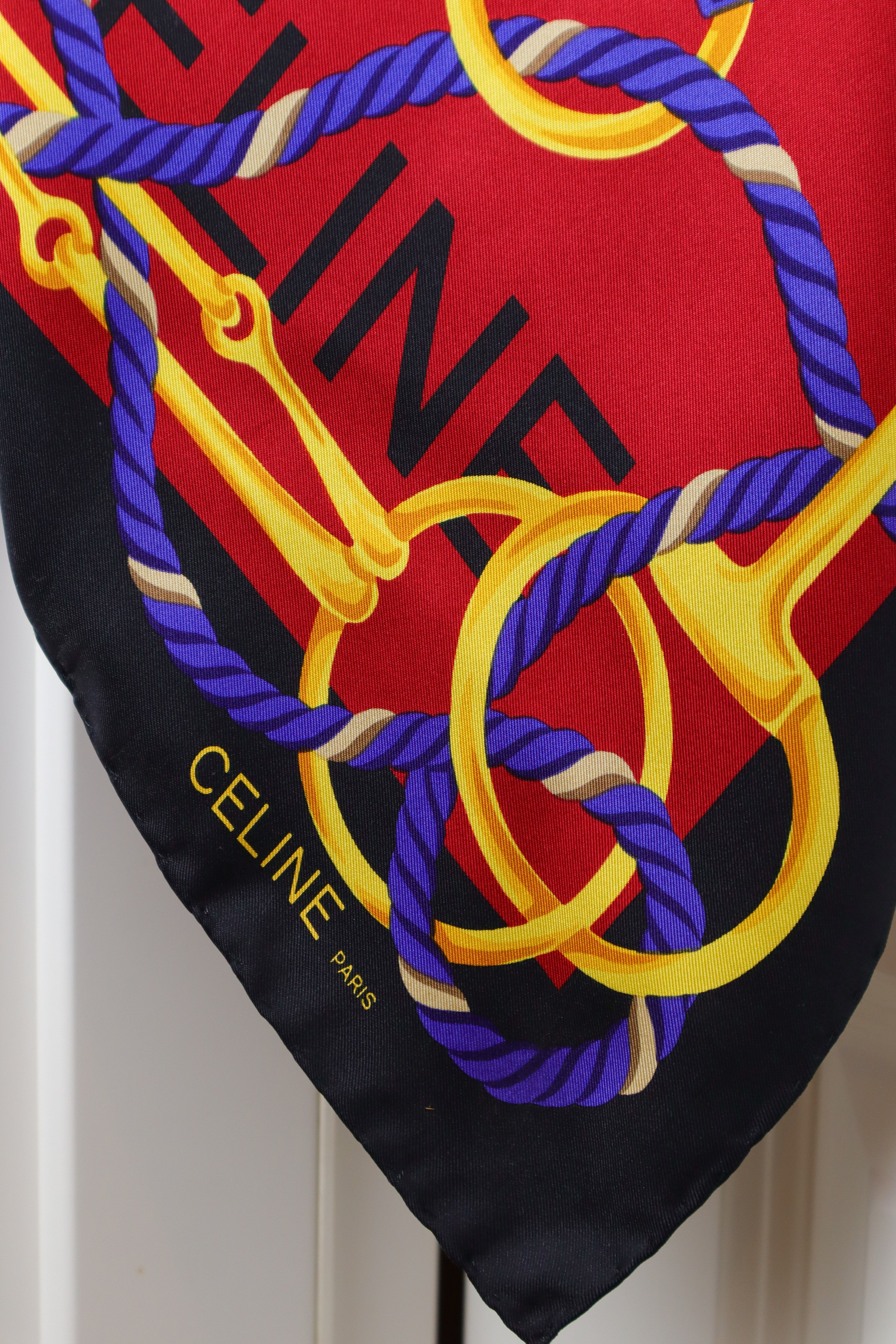 Celine - jedwabna apaszka "Equestrian Navy"