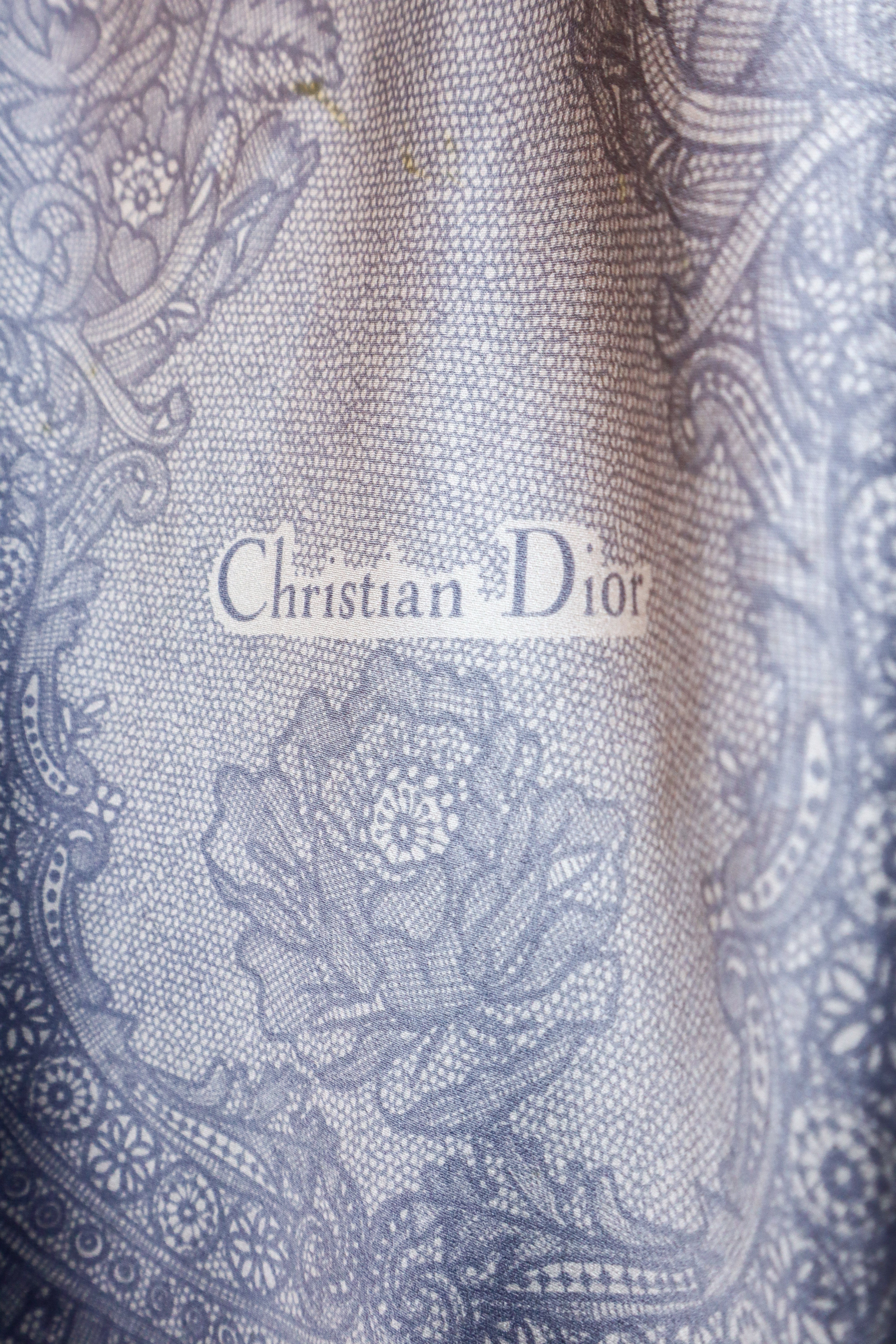Christian Dior - unikatowy jedwabny szal „Toile de Jouy Chair”