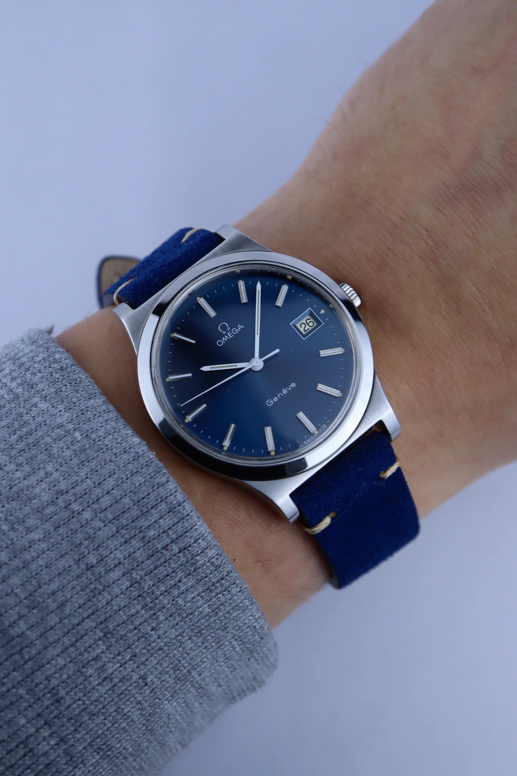 1974 Omega Geneve Blue Dial 136.0102 cal. 1030