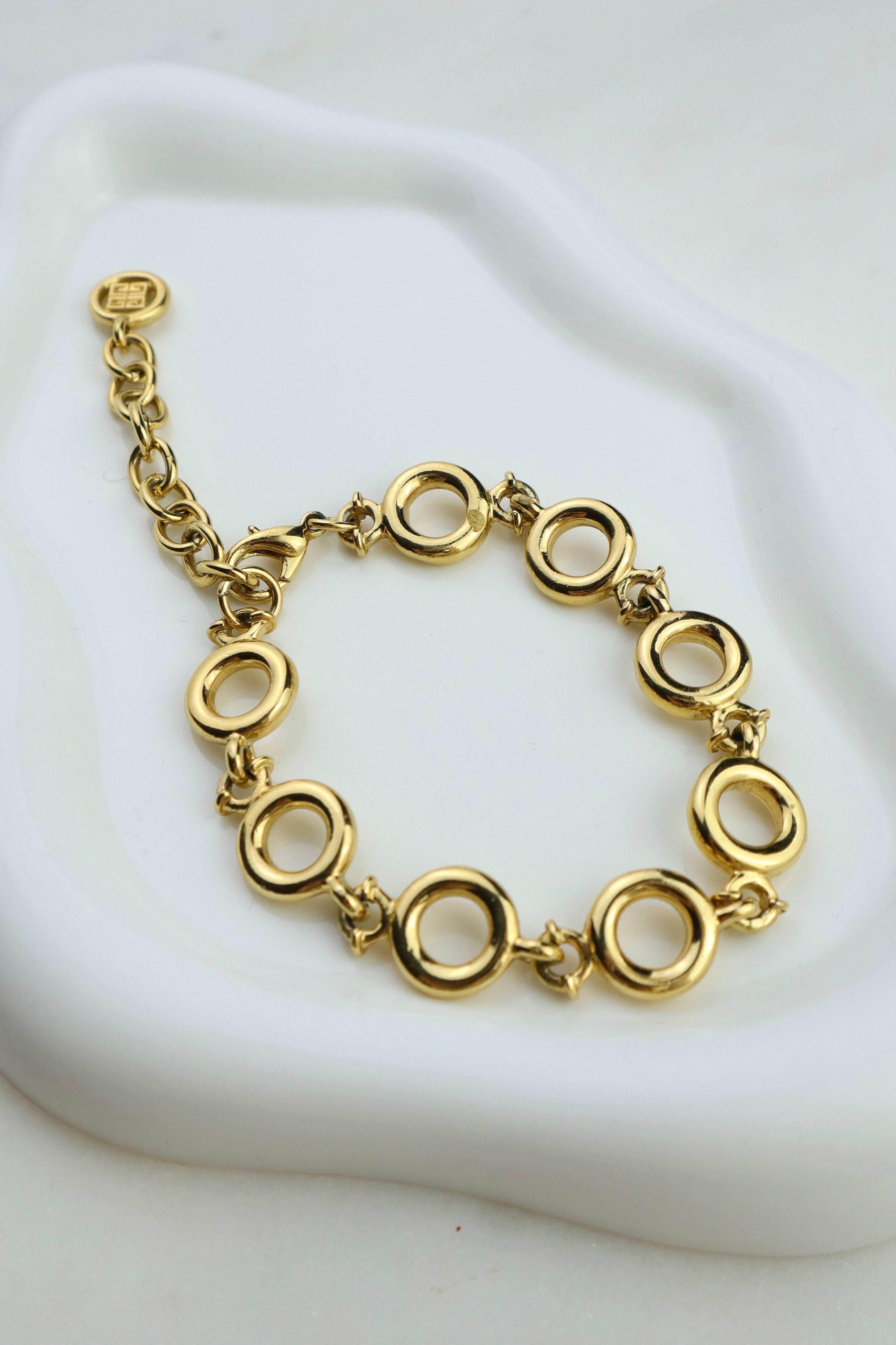 Givenchy - bransoletka vintage złote ogniwa