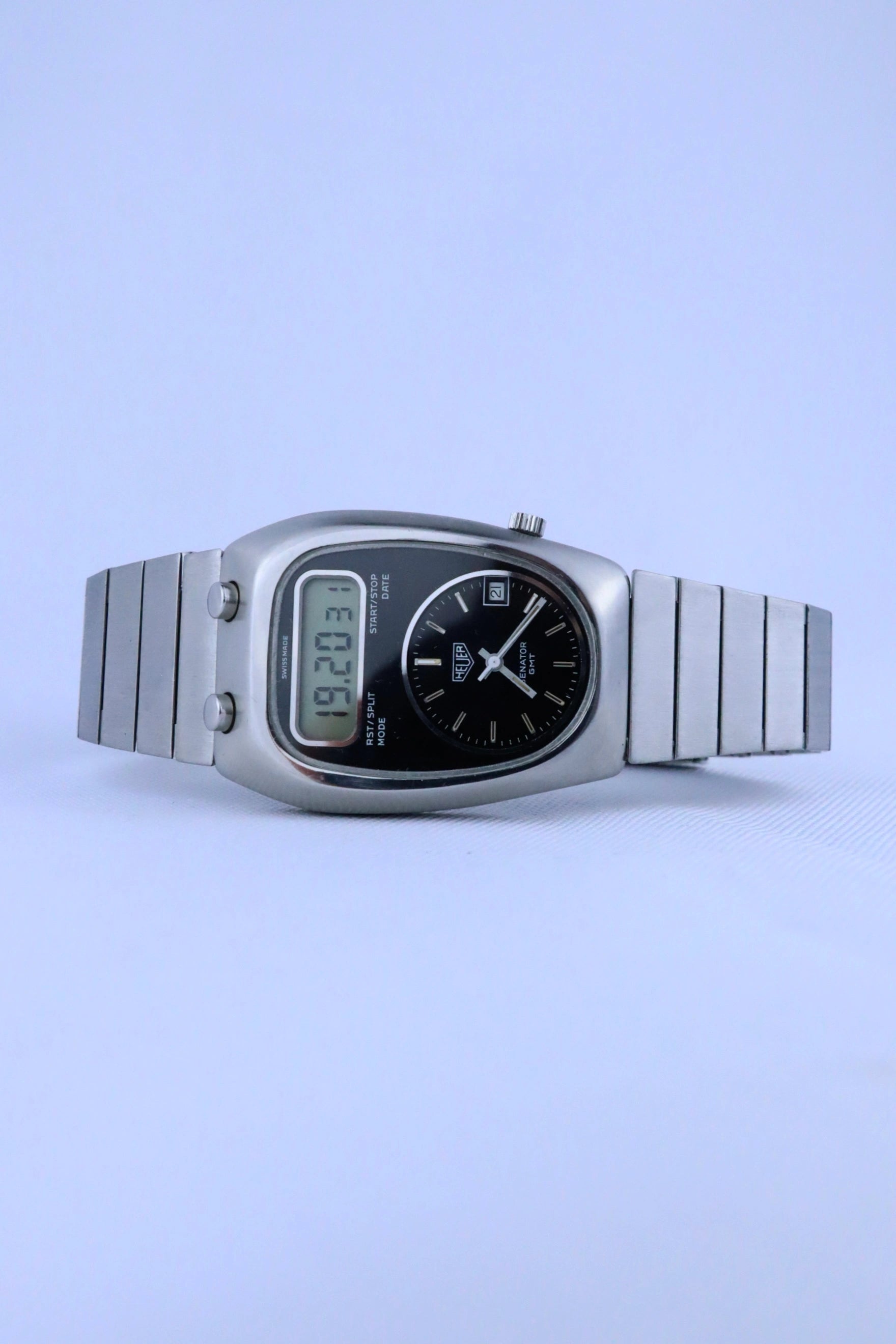 1970s Heuer Chronosplit Senator GMT