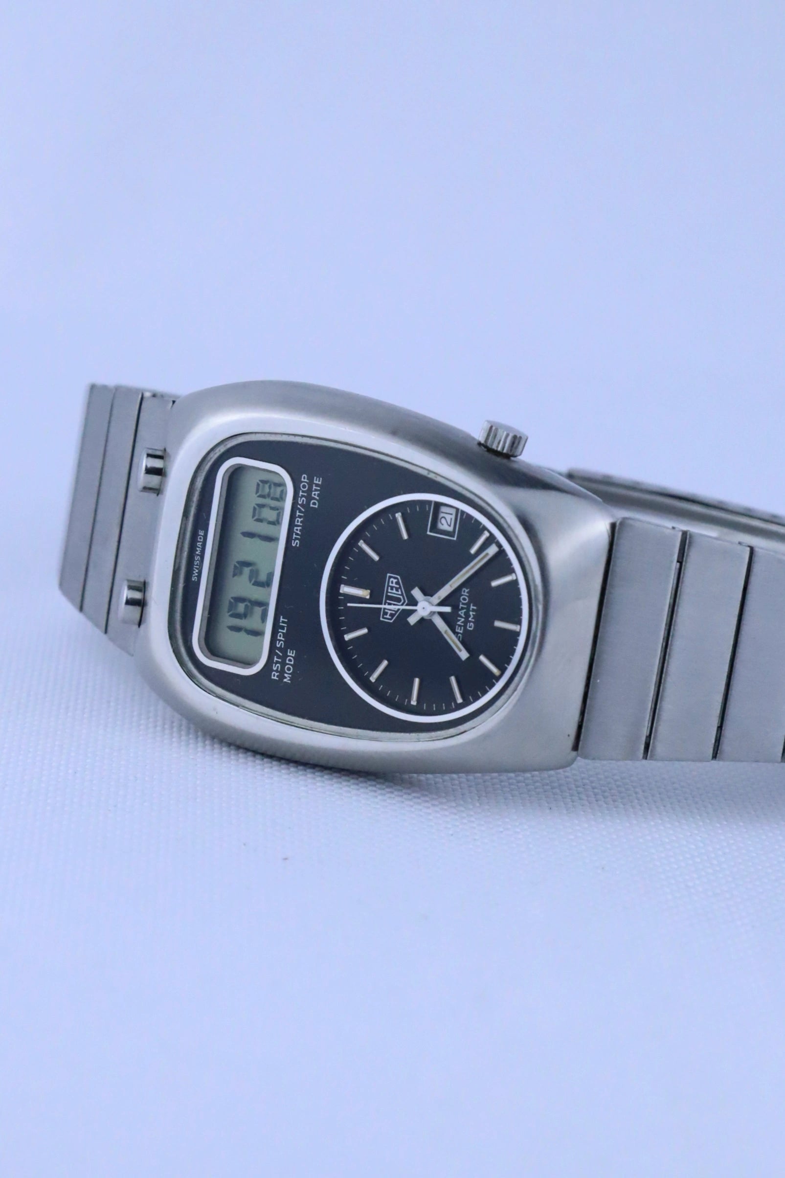 1970s Heuer Chronosplit Senator GMT